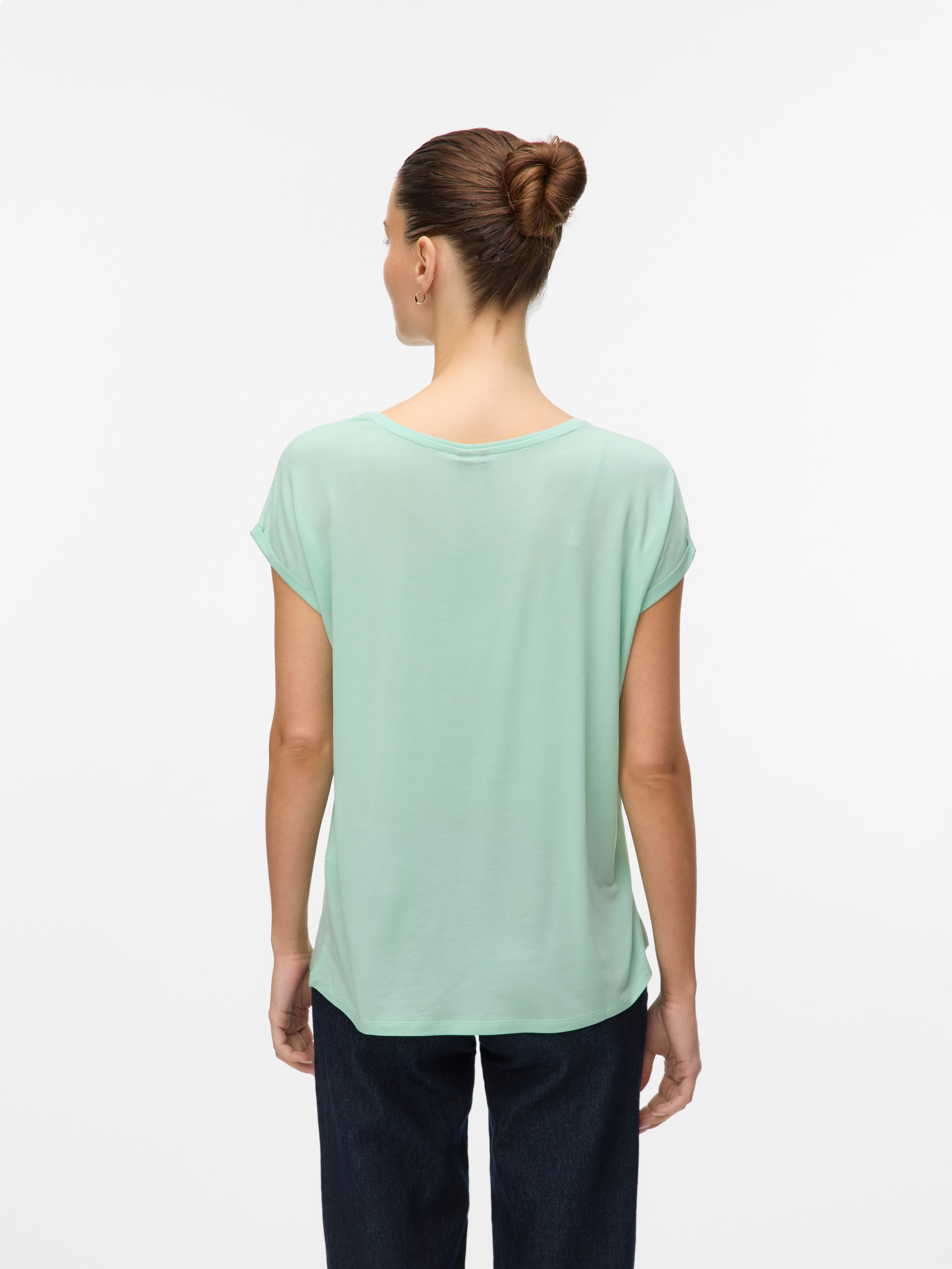 Vero Moda Shirt à col rond »VMAVA PLAIN SS TOP GAJRS NOOS«
