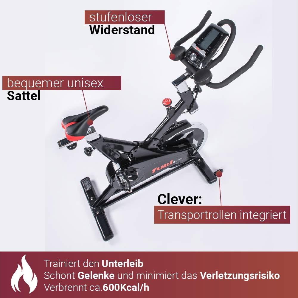 Fuel Fitness Vélo d'appartement »Indoor Cycle IF300« 125 kg max. Benutzergewicht, Fahrrad
