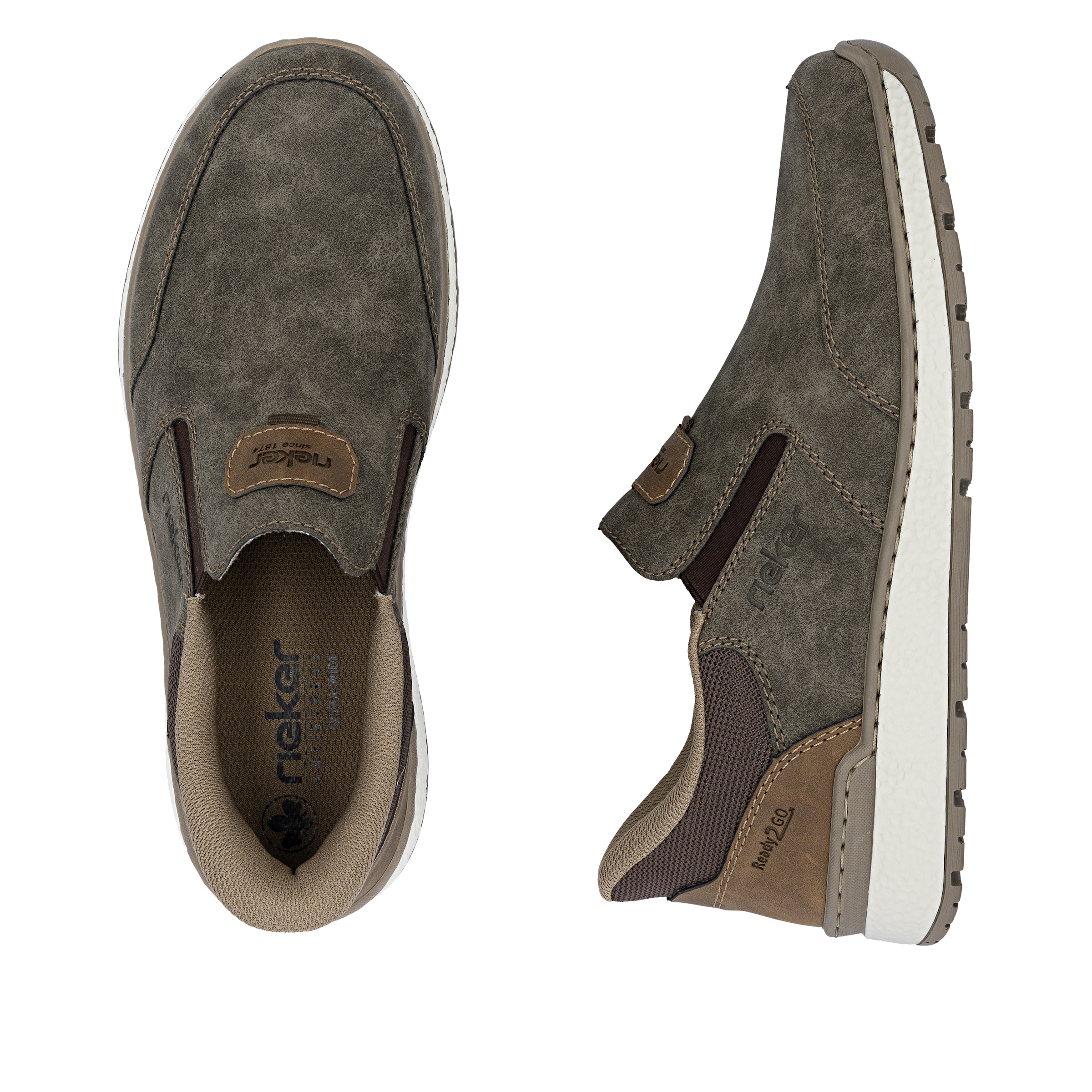Rieker Slipper »Ready2GO«  chaussure à enfiler, chaussure basse, sneaker slip-on avec inserts stretch