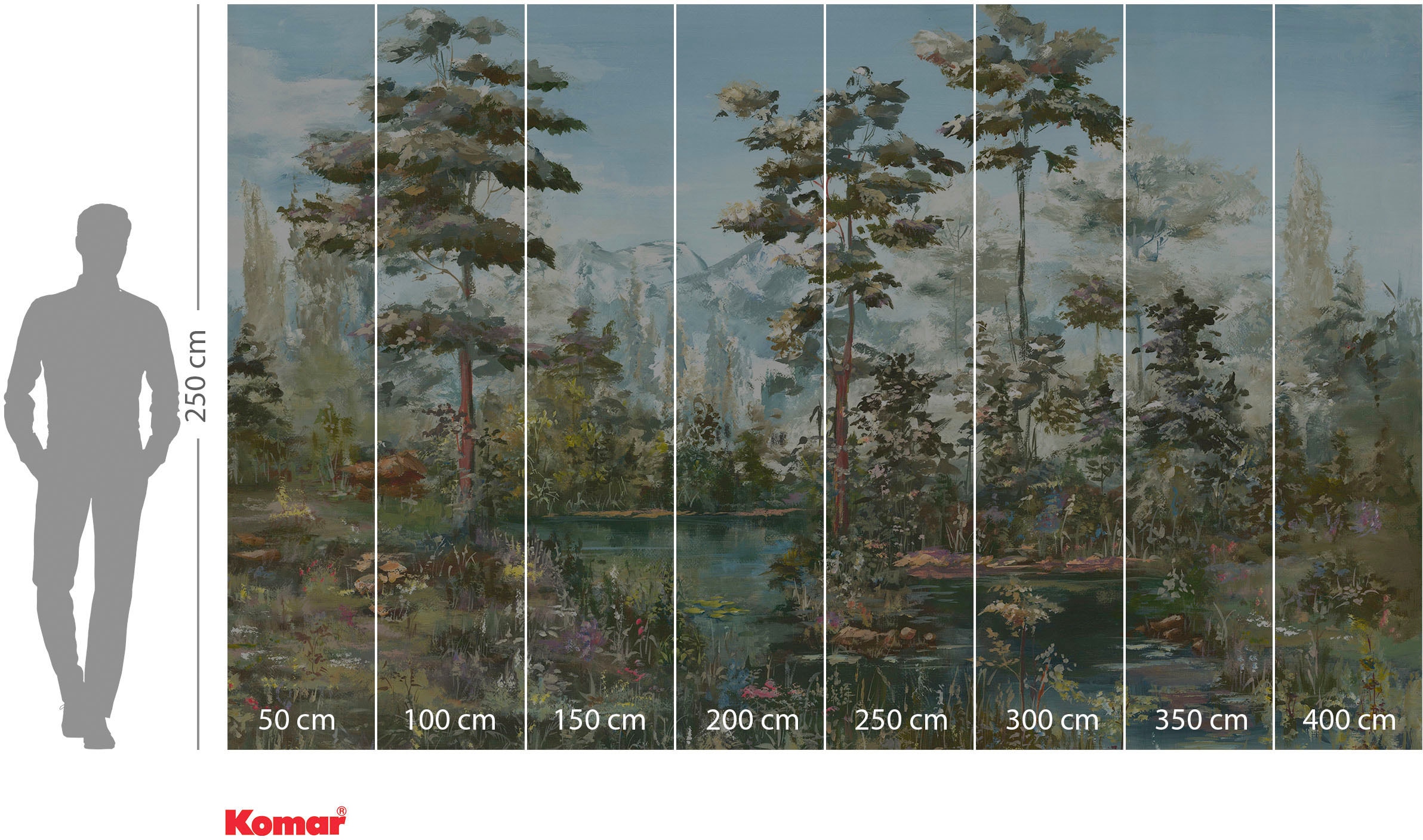Komar Vliestapete »Digitaldruck Vlies - Harmonic Homeland - Grösse 400 x 250 cm«, bedruckt, Wohnzimmer, Schlafzimmer
