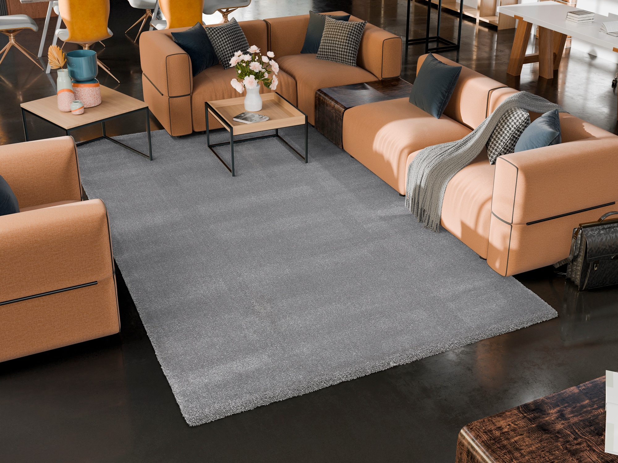 Image of OCI DIE TEPPICHMARKE "KOMFORT, auch als Läufer und in Rund" rechteckig 20 mm Höhe Uni - Hochflor, Langflor, Shaggy, maschinengewebt, robust