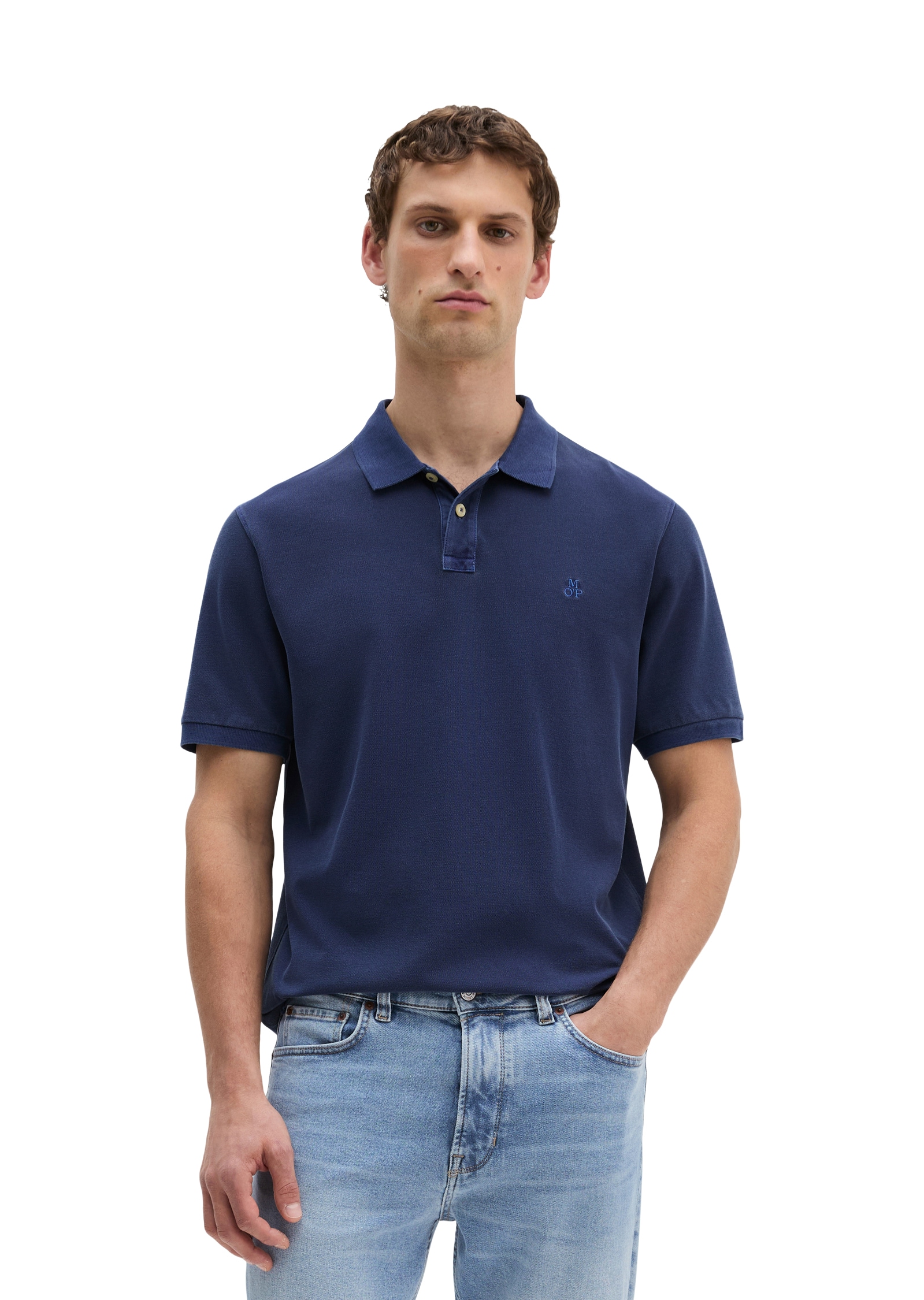 Image of Marc OPolo Poloshirt Piqué regular garment-dyed aus Bio-Baumwolle