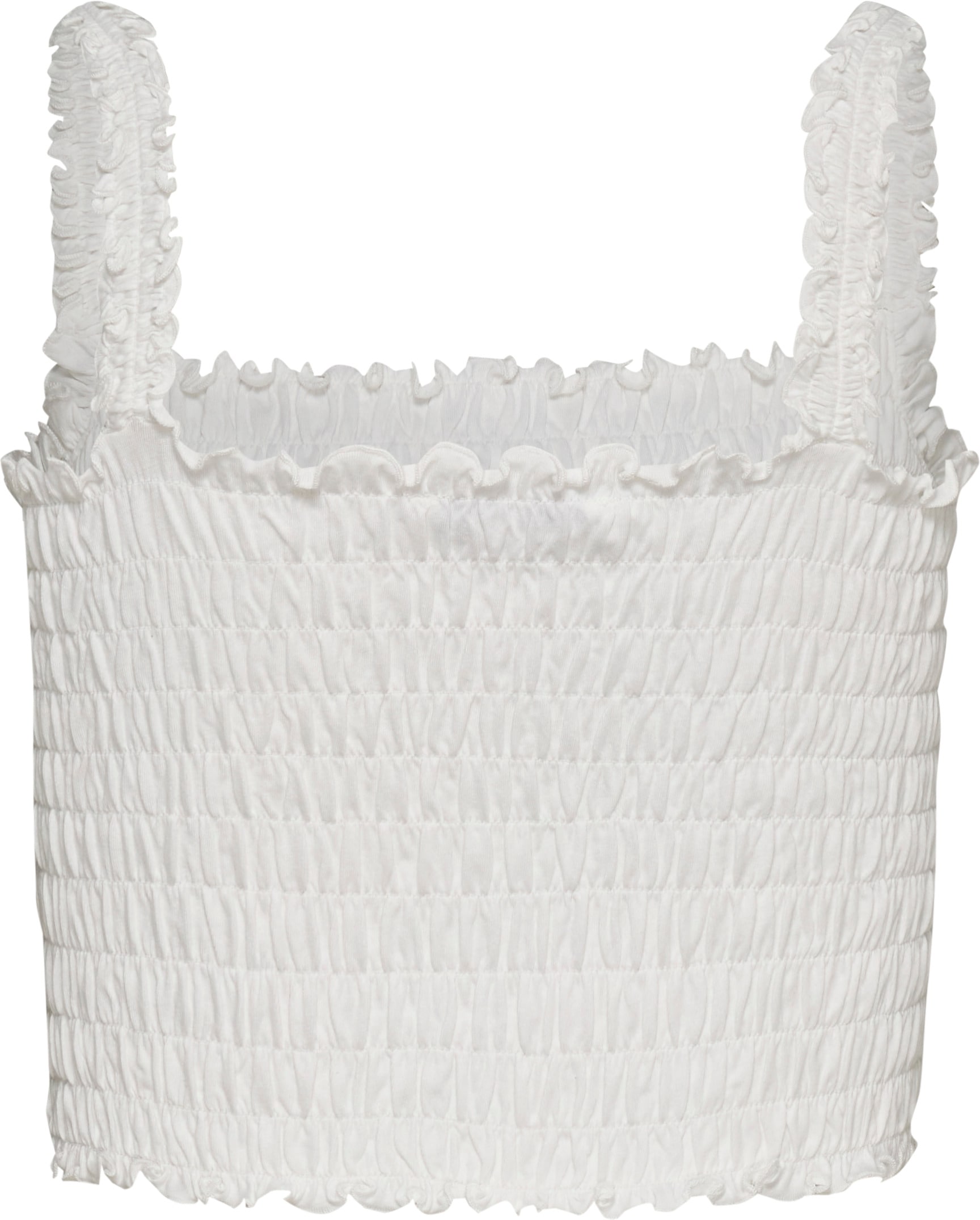 Tommy Jeans Smoktop »TJW SMOCK VARSITY BRALETTE« in Smok-Optik