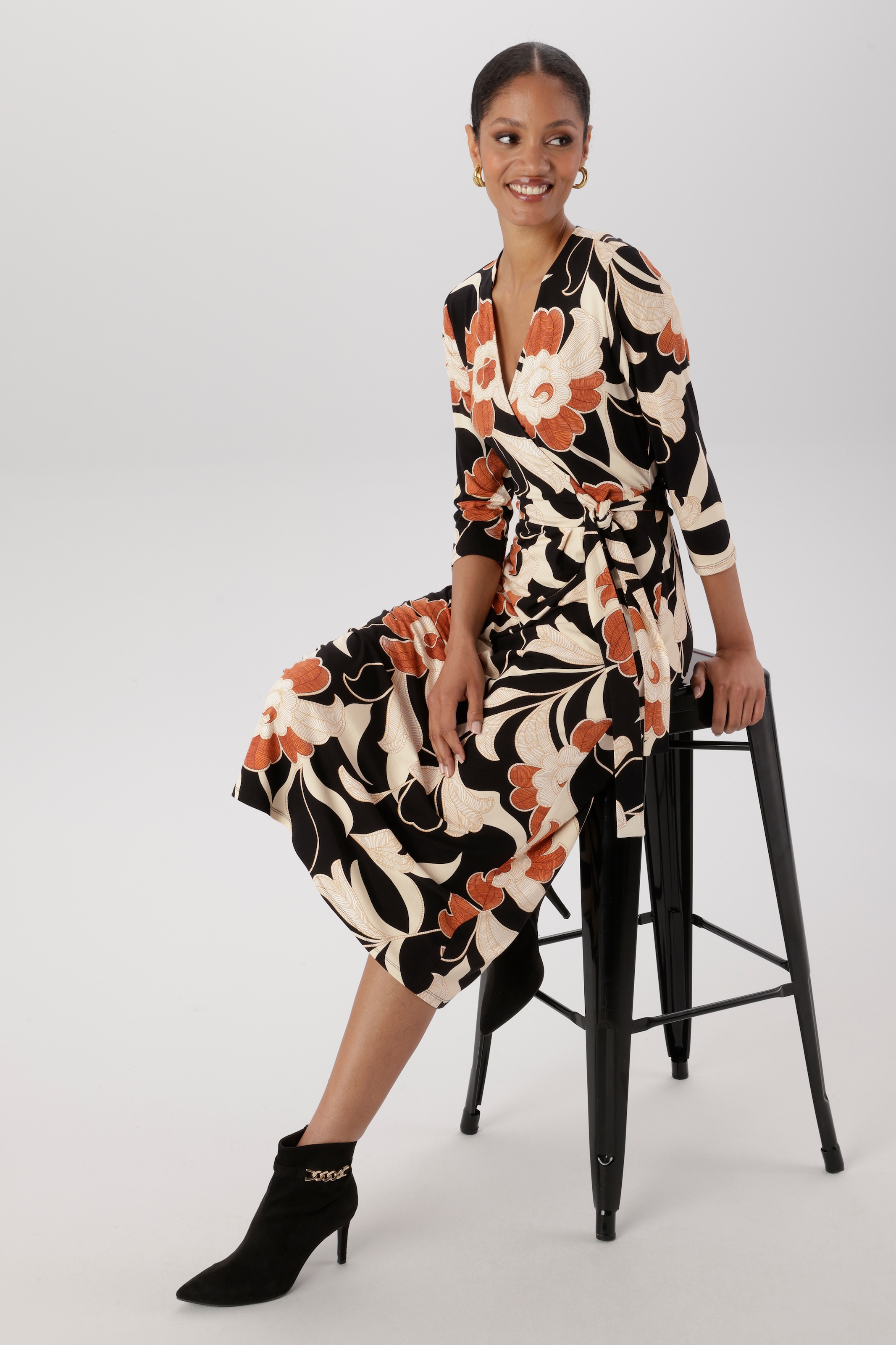Aniston SELECTED Jerseykleid in femininer Wickel-Optik - NEUE KOLLEKTION