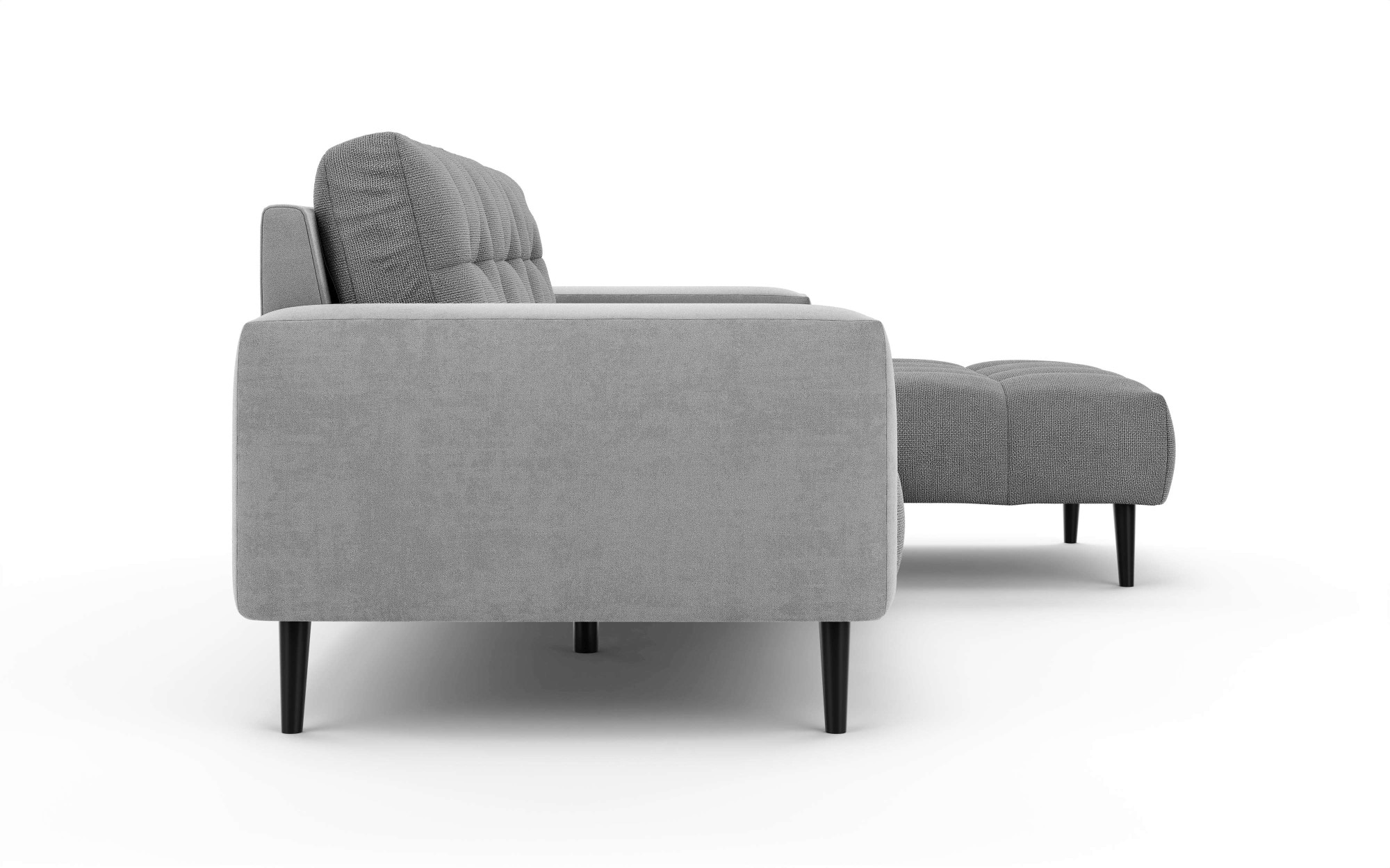 INOSIGN Ecksofa »SERINE mit Recamiere rechts/links bestellbar, Masse B/H/T 253/91/161 cm«, L-Form mit Wellenunterfederung, 3 Rückenkissen, ohne Bettfunktion