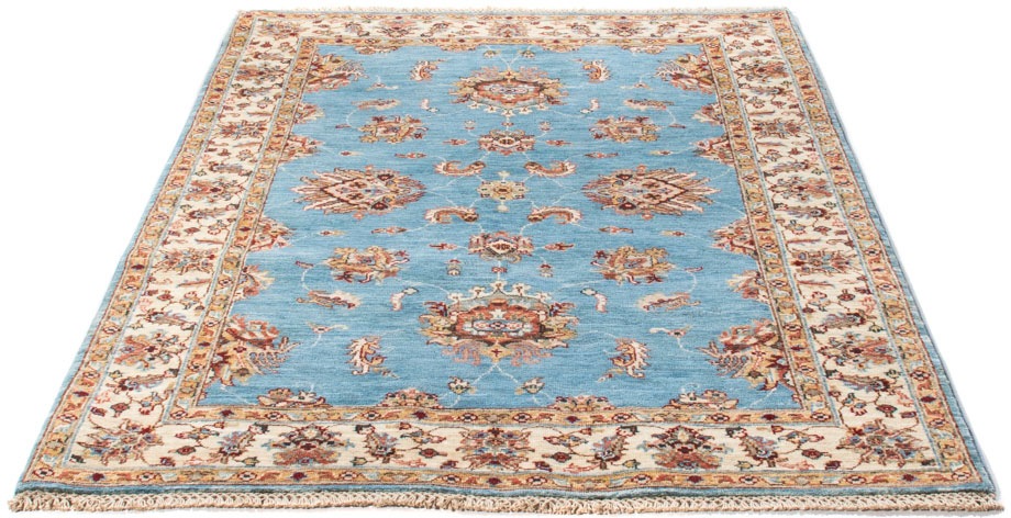 Image of morgenland Orientteppich »Ziegler - 186 x 126 cm - blau«, rechteckig, 6 mm Höhe, Wohnzimmer, Handgeknüpft, Einzelstück mit Zertifikat bei Ackermann Versand Schweiz