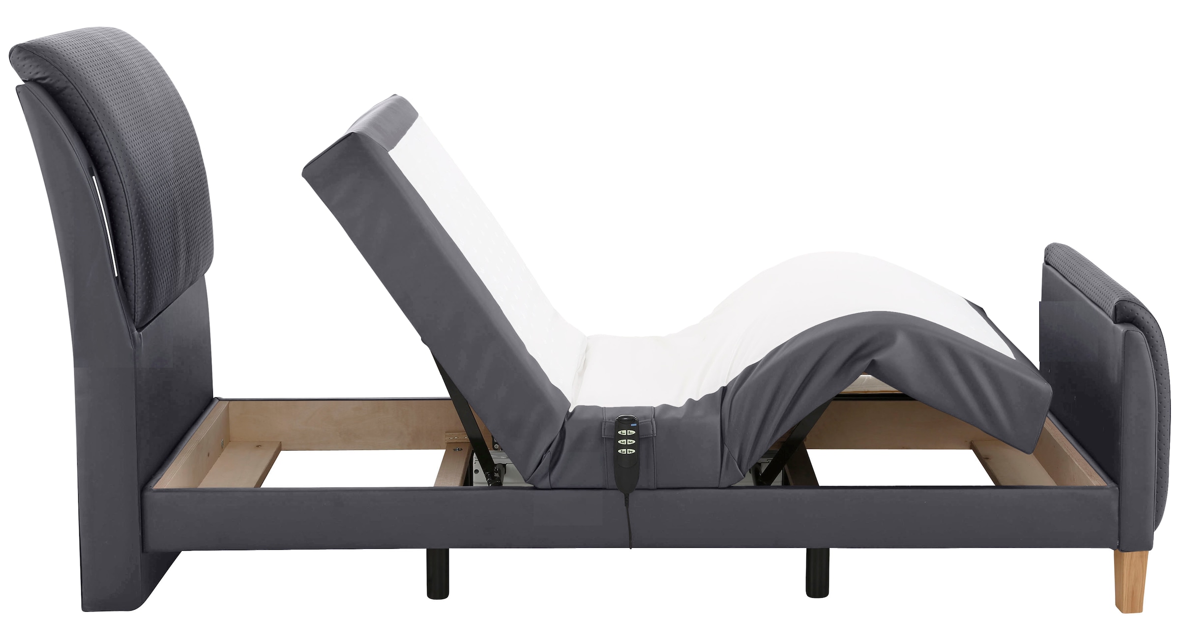 Home affaire Lit boxspring »Messina2« confort d'assise réglable électriquement