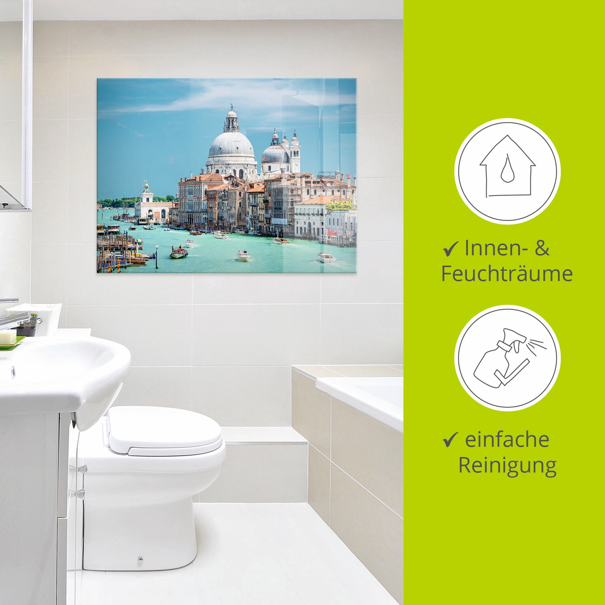 Artland Tableau en verre »Venedig« 1 cuis tlg. in verschiedenen Grössen