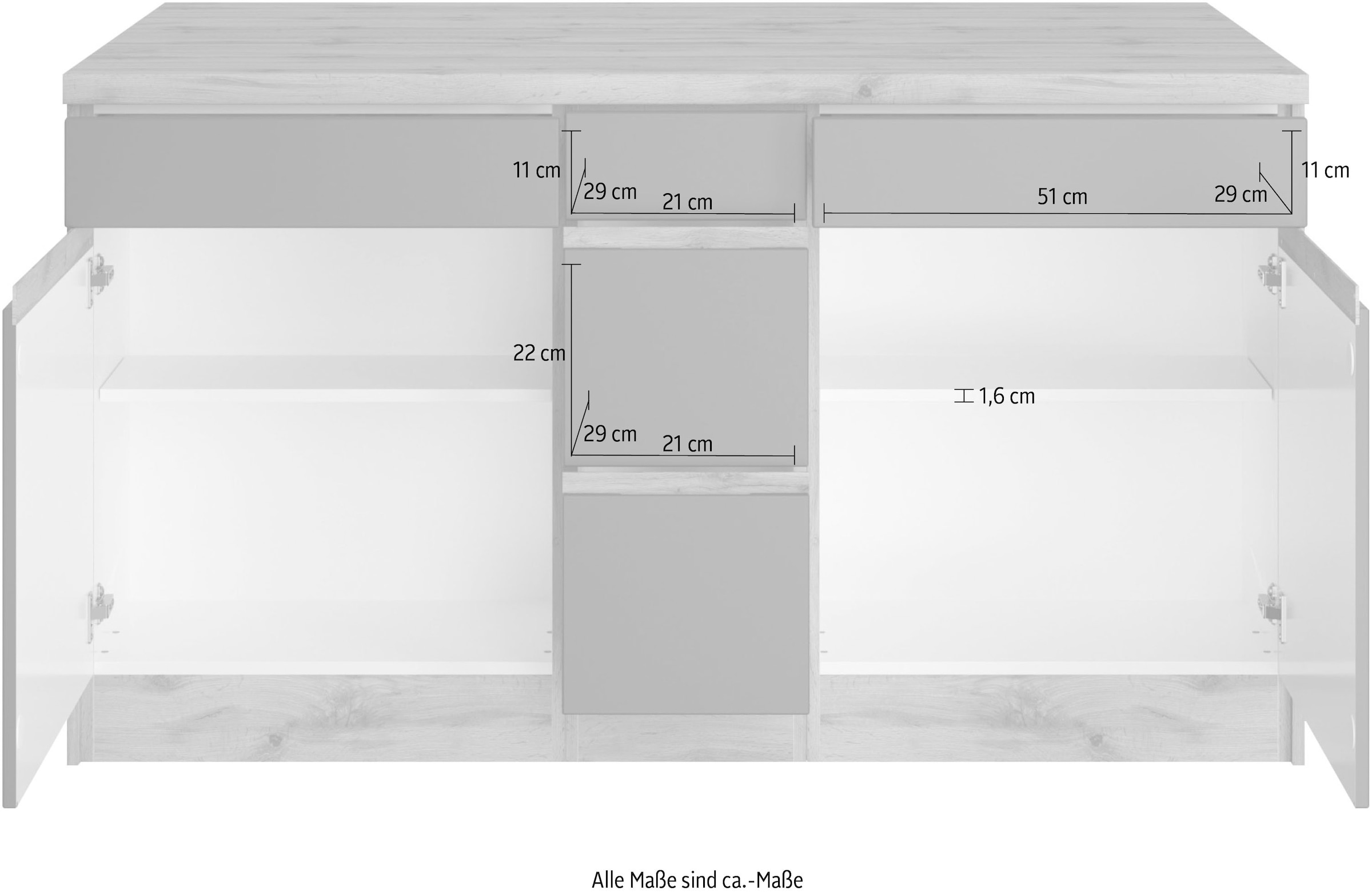 KOCHSTATION Kochinsel »KS-Riesa« Breite 153 cm, Tiefe 100 cm, MDF-Fronten