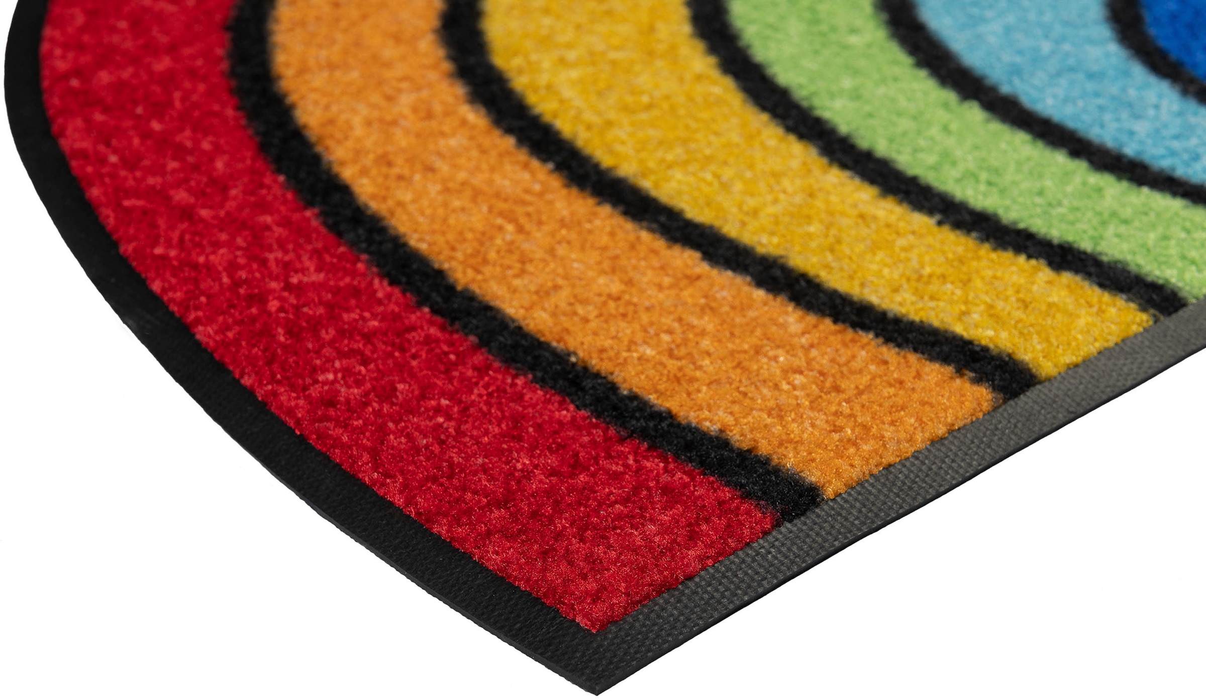 waschbar Rainbow«, geeignet, Schmutzfangmatte, wash+dry Motiv Regenbogen, »Round by Kleen-Tex maintenant Outdoor In- halbrund, Fussmatte und