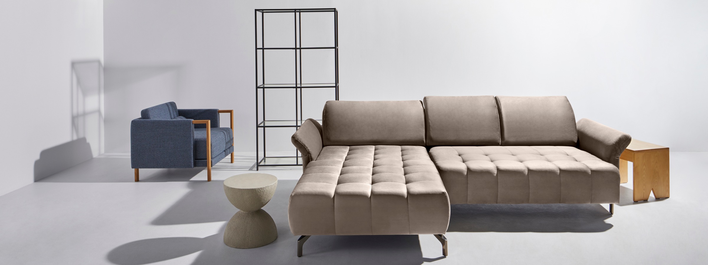 INOSIGN Ecksofa »Fresh L-Form«, Federkern, wahlweise Kopfteilverstellung und motorischer Vorziehsitz