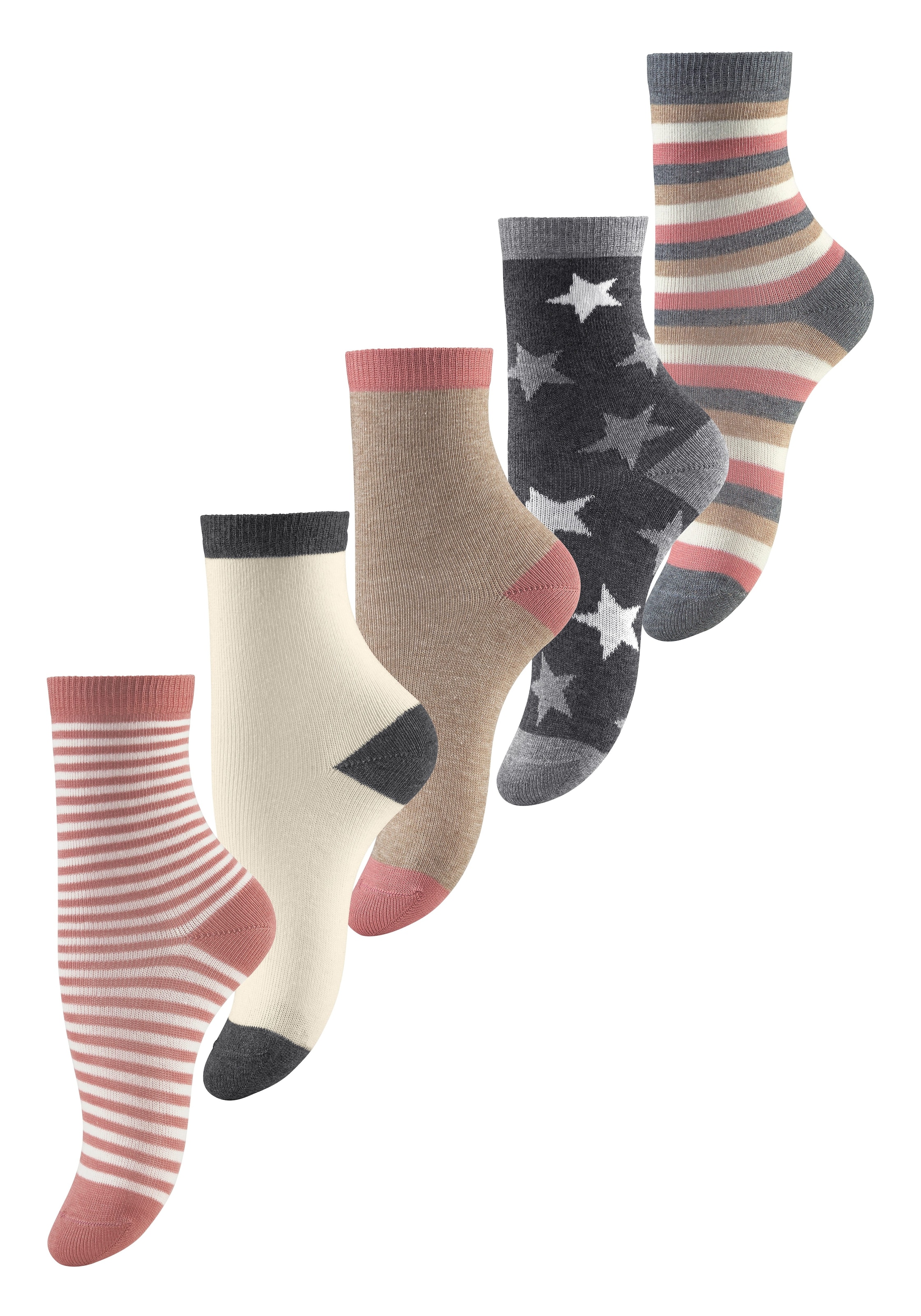 verschiedenen in Designs auf versandkostenfrei (5 Paar), Socken, 5