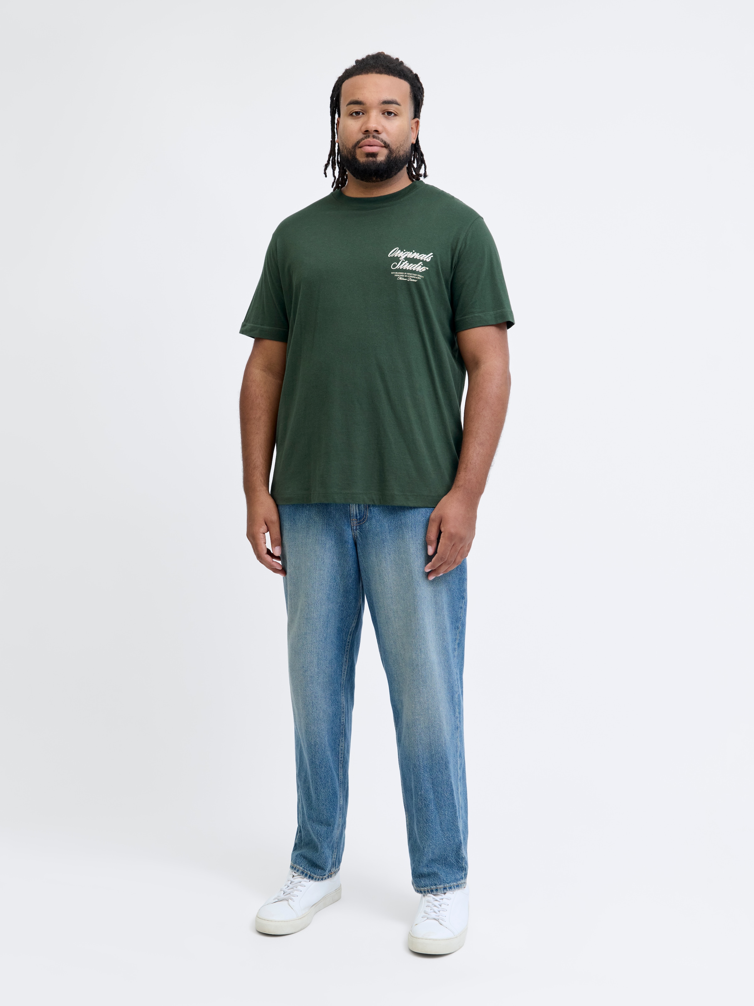 Jack & Jones PlusSize Kurzarmshirt »JORNORREBRO TYPO TEE SS CREW NECK  PLS«, mit Schriftzug
