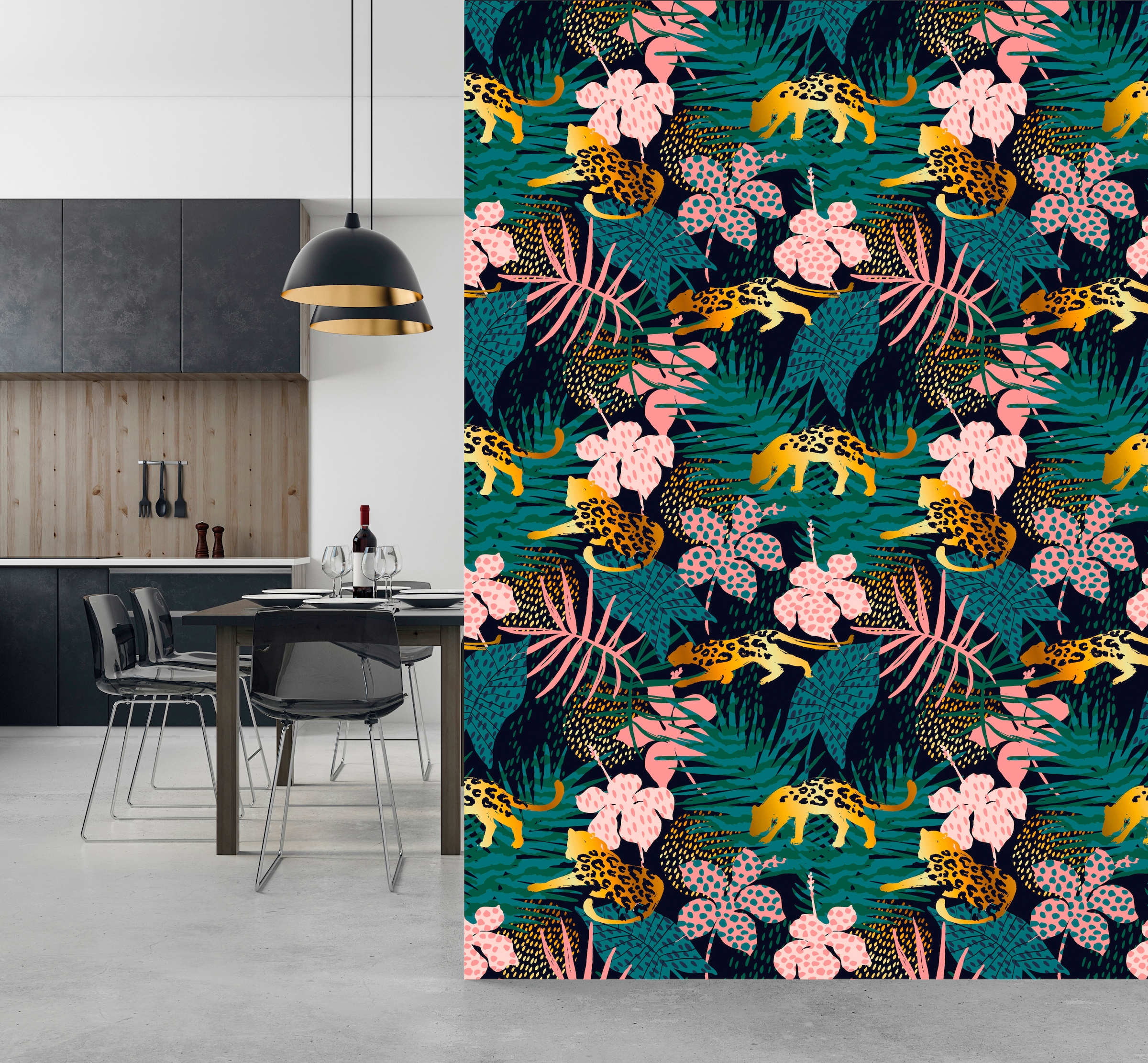 queence Vinyltapete »Gillian« Motiv | bedruckt | botanisch | geblümt | gemustert | natürlich glatt 90x250cm, selbstklebend, kinderleichte Anbringung, , Sticker