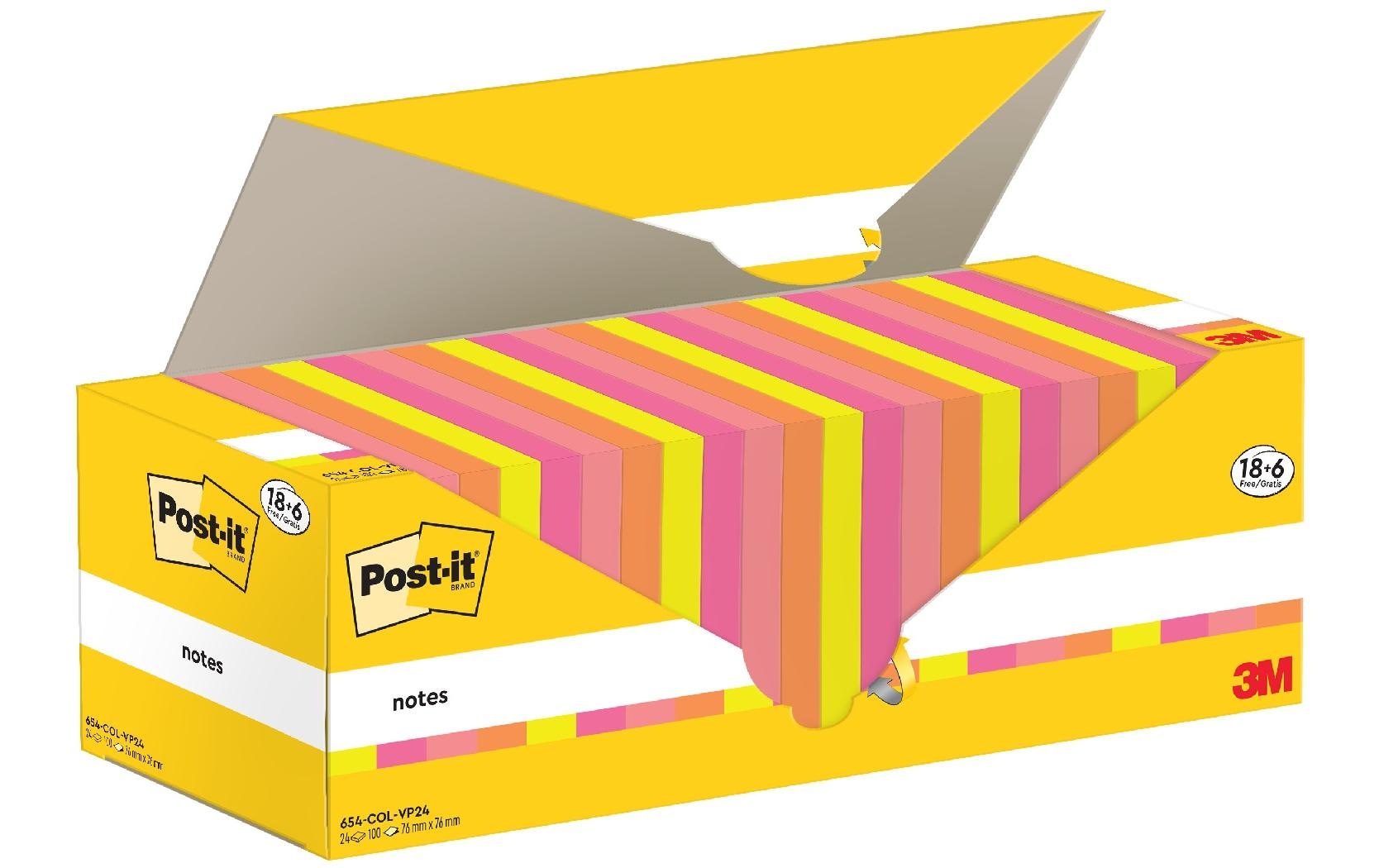 Image of Post-it Notes Notizblock "3M 76 x 76 mm 18+6 Blöcke"