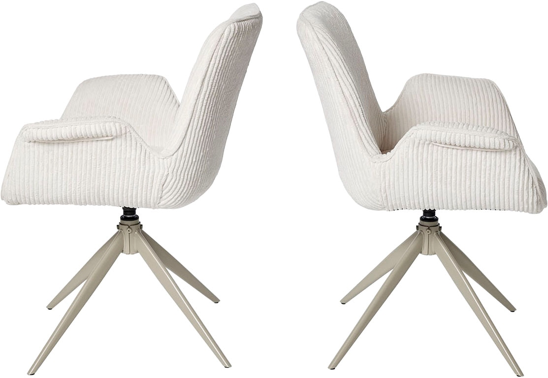 Jahnke Chaise à coque »BAT TWIST DUO« () Set de 2, pivotant, rembourré, avec accoudoirs, L:66xP:60,5xH:85 cm