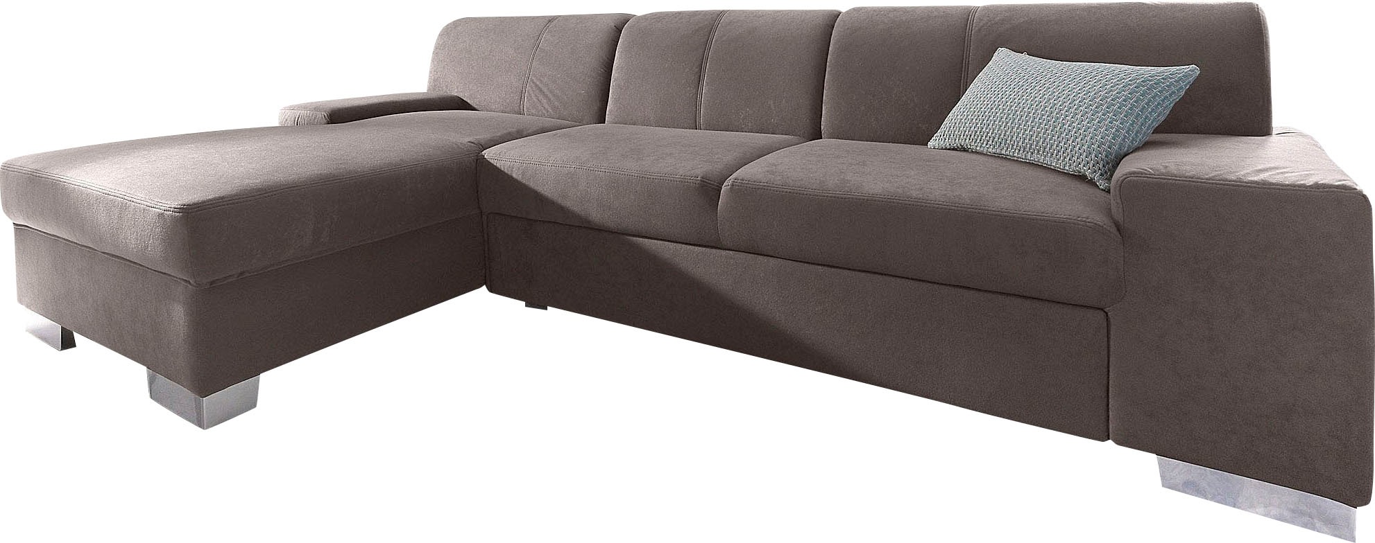 DOMO collection Ecksofa »Star, zeitlose Formensprache, elegante Optik, L-Form«, wahlweise mit Bettfunktion