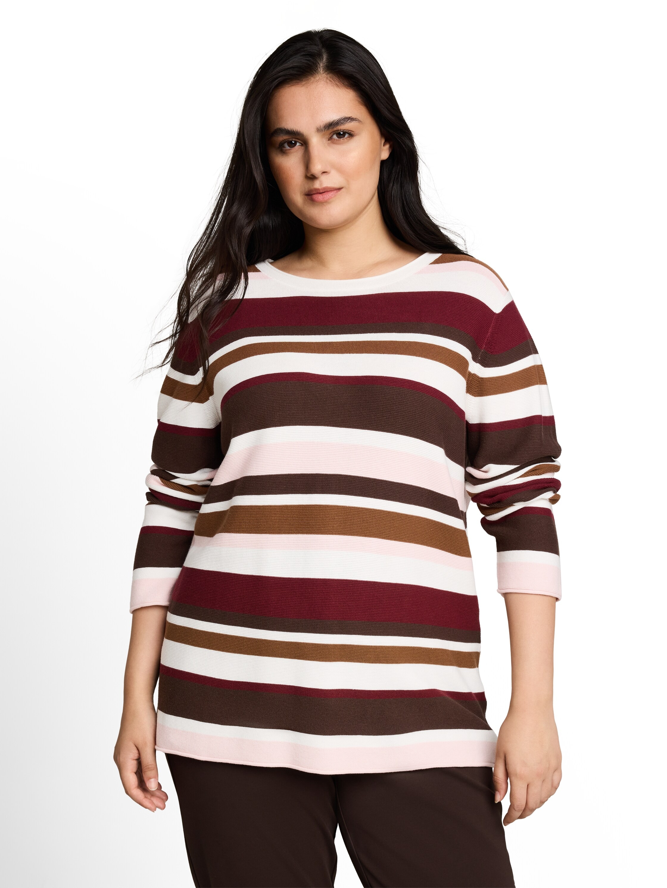Image of TOM TAILOR PLUS Strickpullover "TTP Pullover" mit feiner Struktur und aus reiner Baumwolle / Grosse Grössen