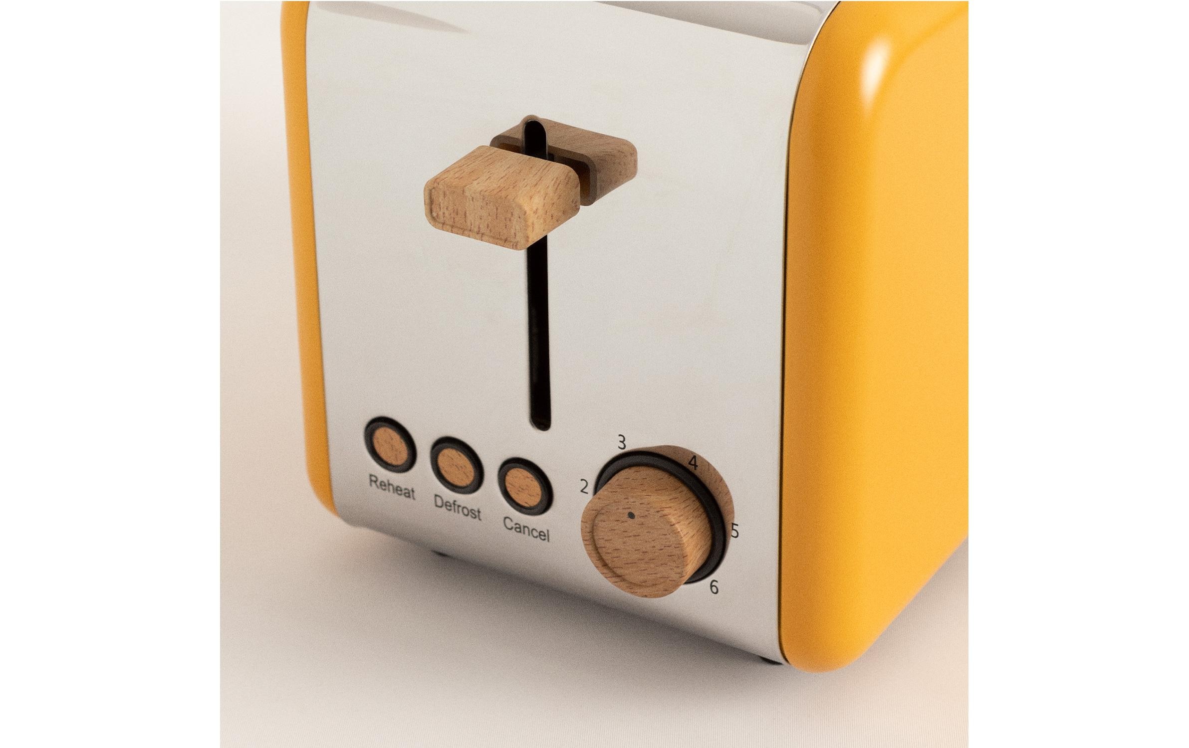 Toaster »Create Retro Senfgelb«, für 2 Scheiben, 2200 W