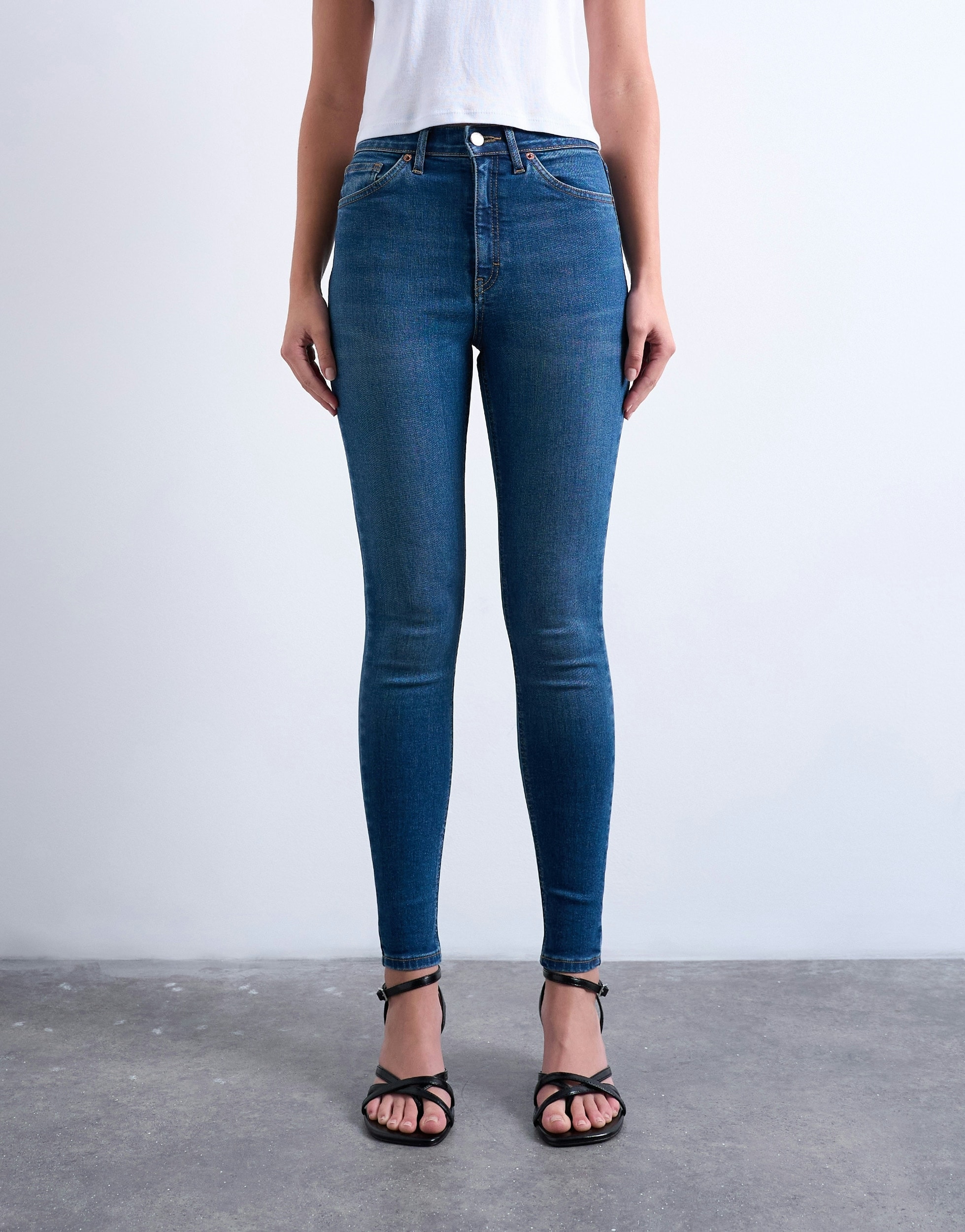 Image of TOPSHOP Skinny-fit-Jeans "TSJAMIE HR SLIM DNM JEANS MB NOOS" Baumwollmischung, skinny fit, high waist