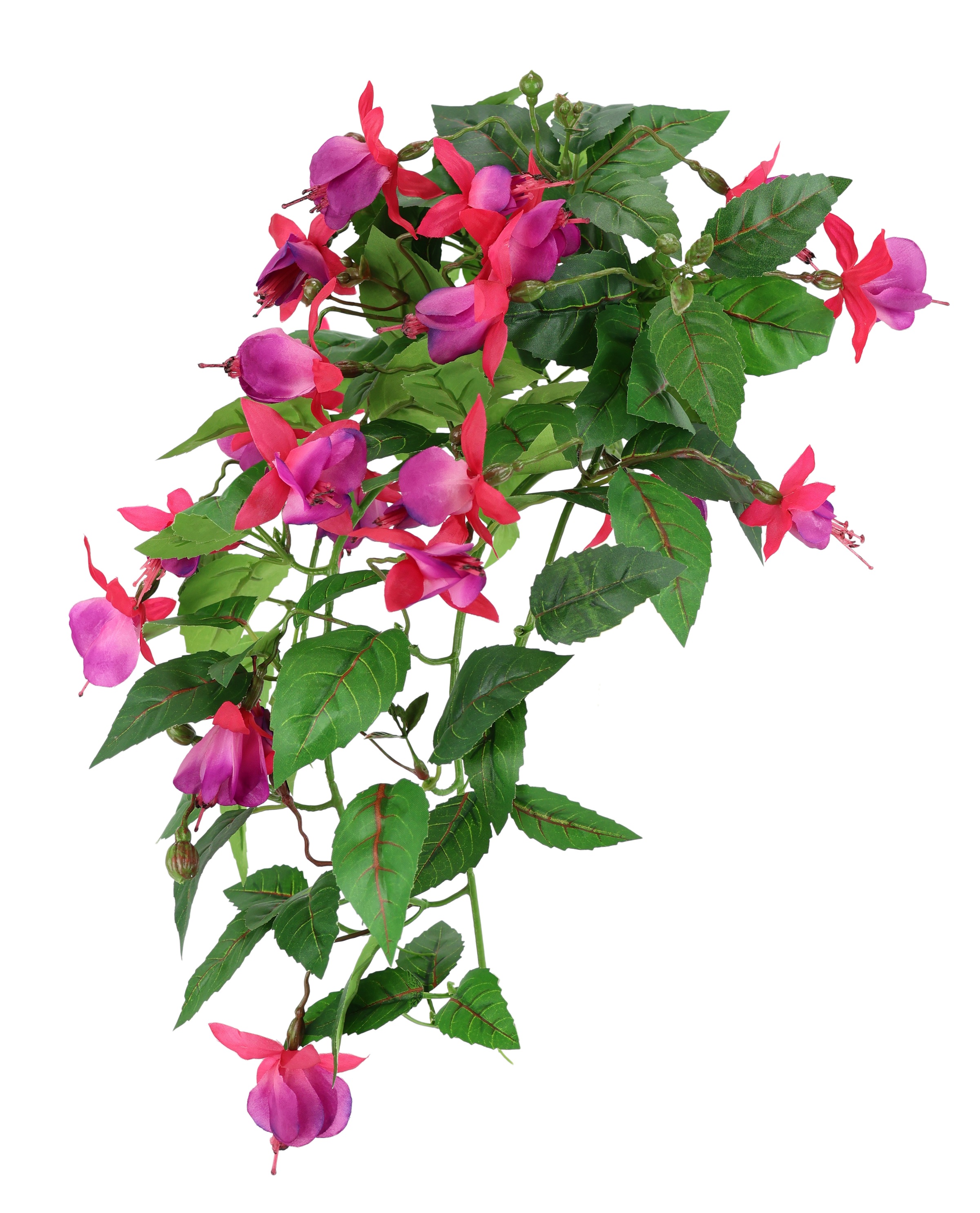 I.GE.A. Kunstpflanze »Kunstblume Fuchsie«, Dekoblume Hängende Blumen mit Blüten Künstliche Blumen Hängeblume