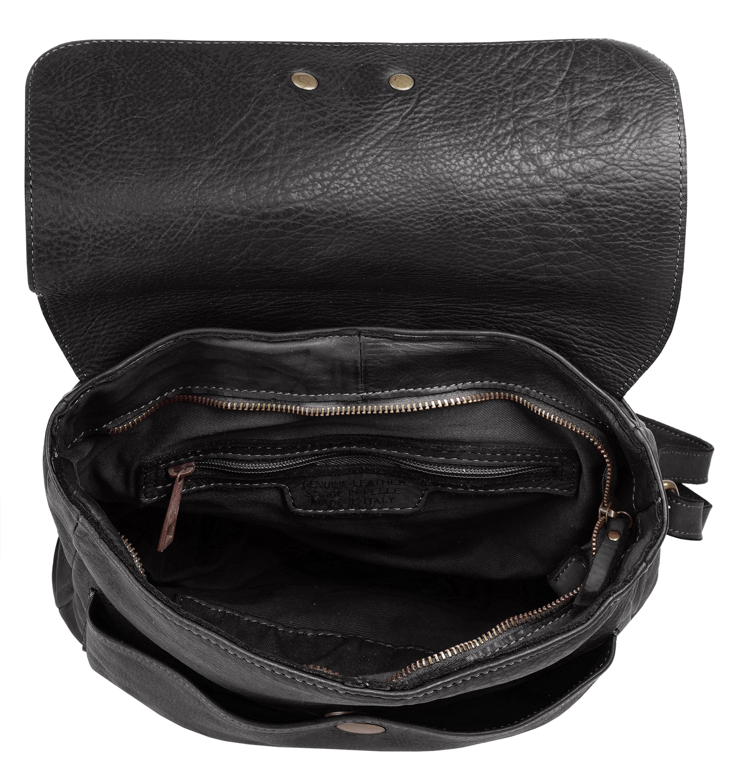 Samantha Look Sac à dos de ville cuir véritable, Made in Italy