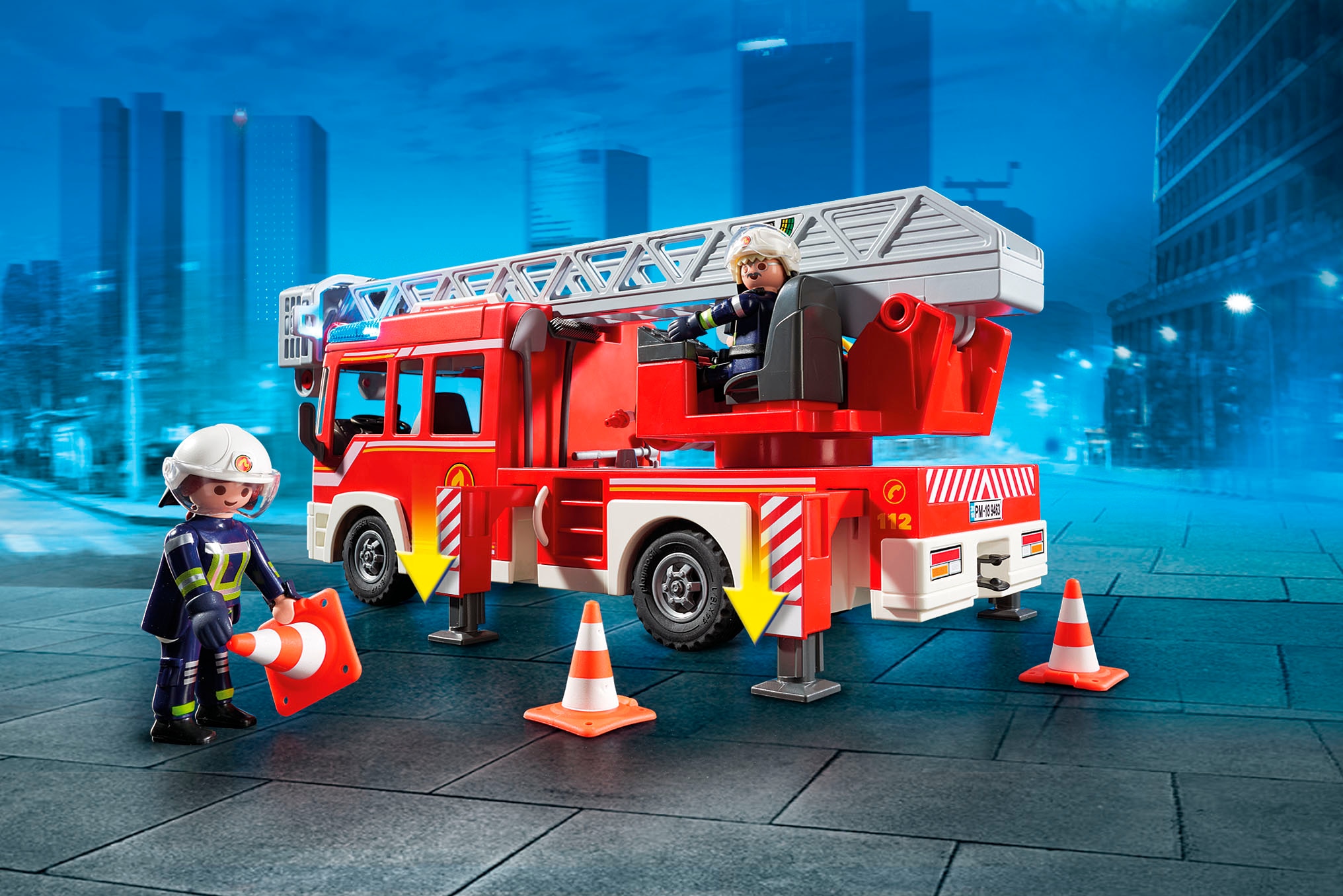 Playmobil® Jeu de construction »Feuerwehr-Leiterfahrzeug (9463), My Action Heroes« Made in Germany