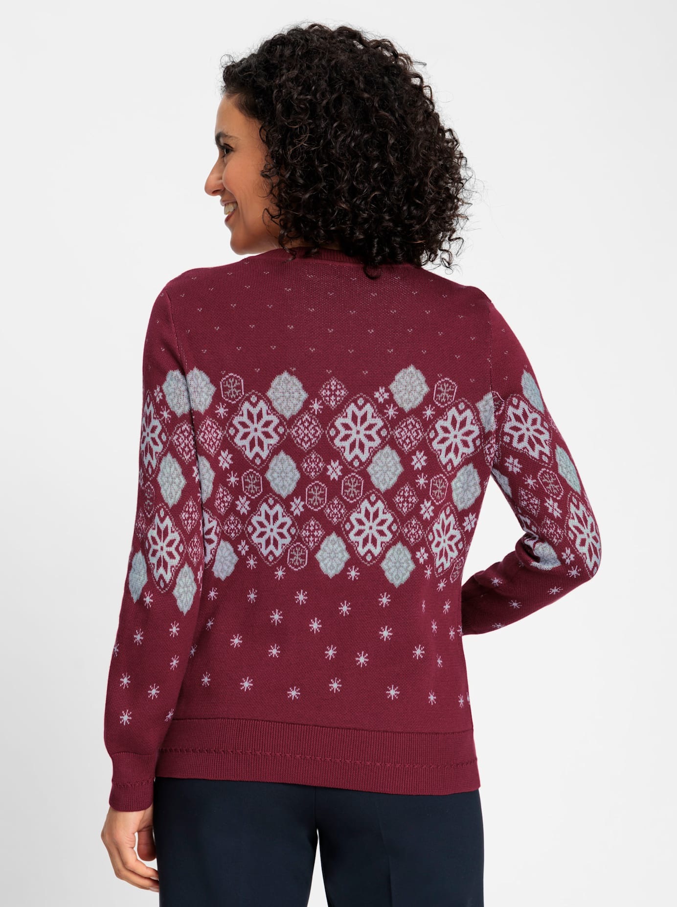 Inspirationen Rundhalspullover »Jacquard-Pullover«