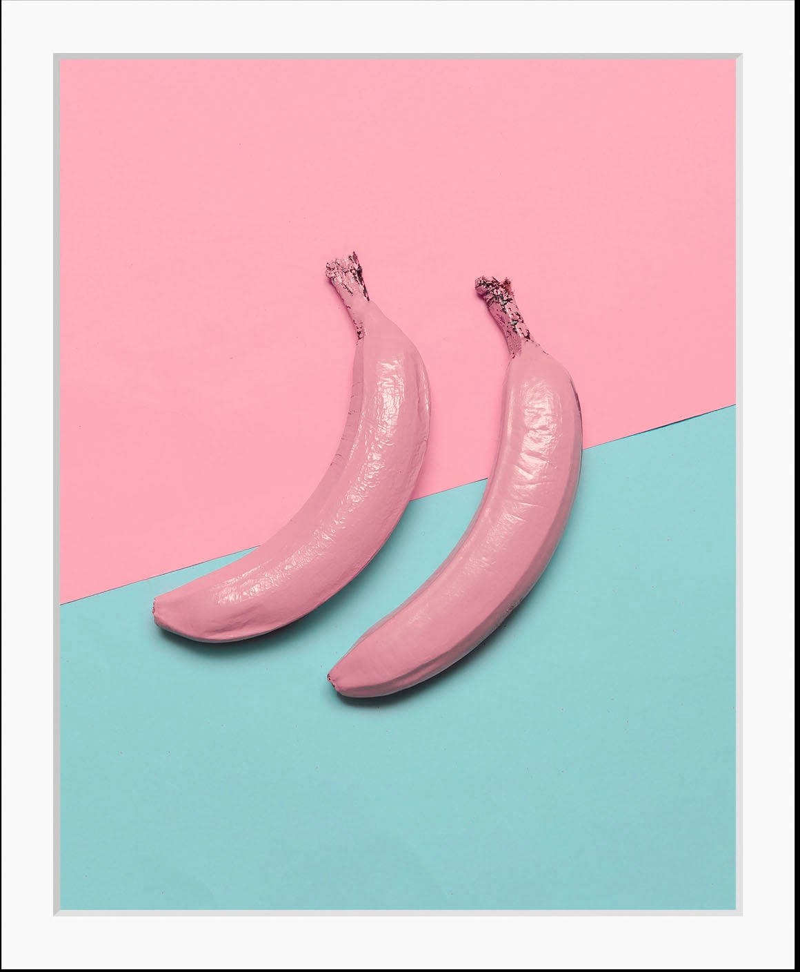 Image of queence Bild "Damian" Essen Figuren Kunst Lebensmittel Obst Obst Bilder 1 Stk. tlg. HD Premium Poster-Druck inkl. Holzrahmen