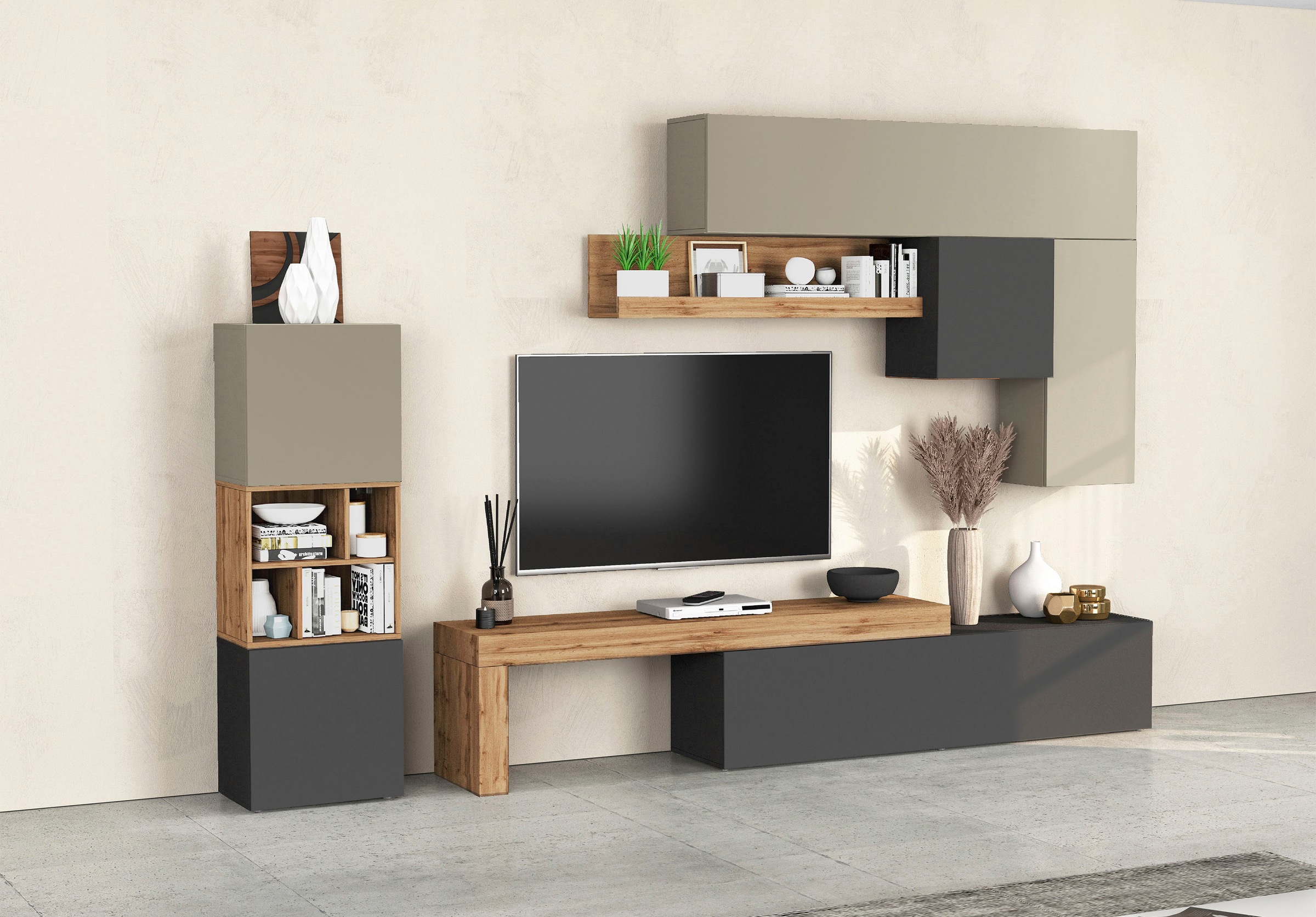 Image of GOODproduct Wohnwand "Chronos Wohnwand, Medienwand, 8-er set" Set, 8 Stk. tlg.