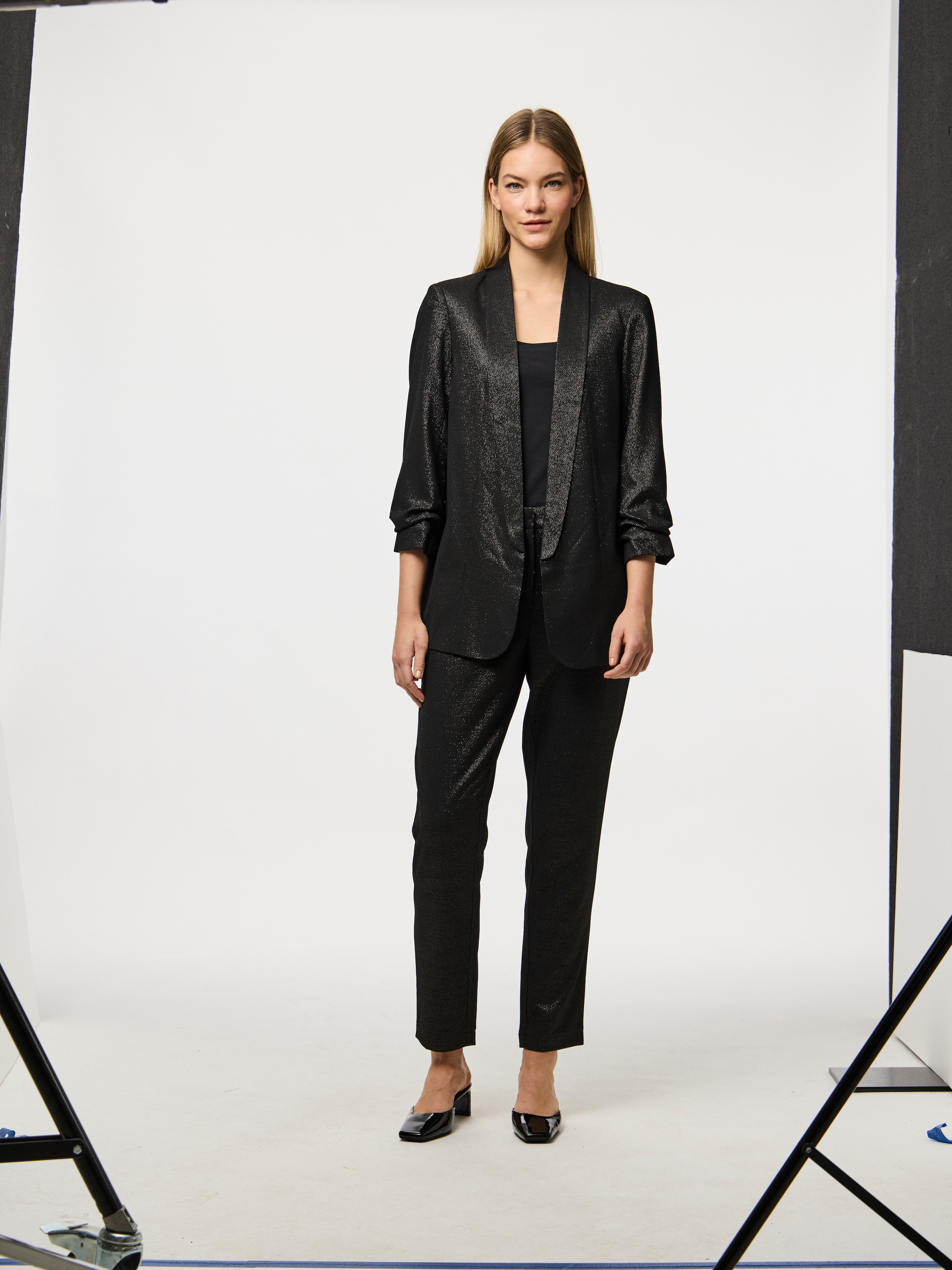 pieces Blazer long »PCBOSELLA 3/4 GLITTER BLAZER NOOS«