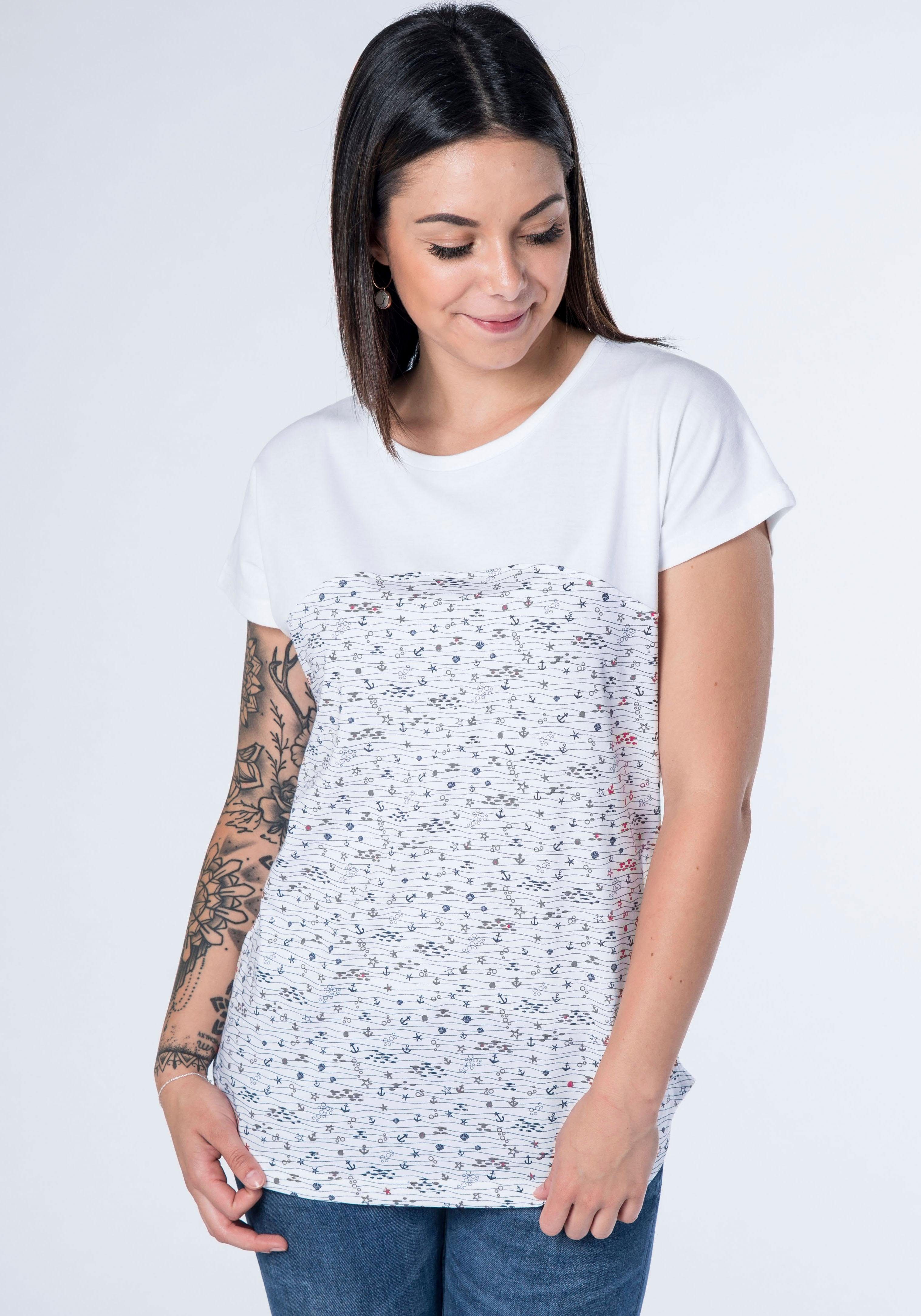 Alife & Kickin T-Shirt, trendy Longshirt mit Streifen-oder Musterprints-Alife and Kickin 1