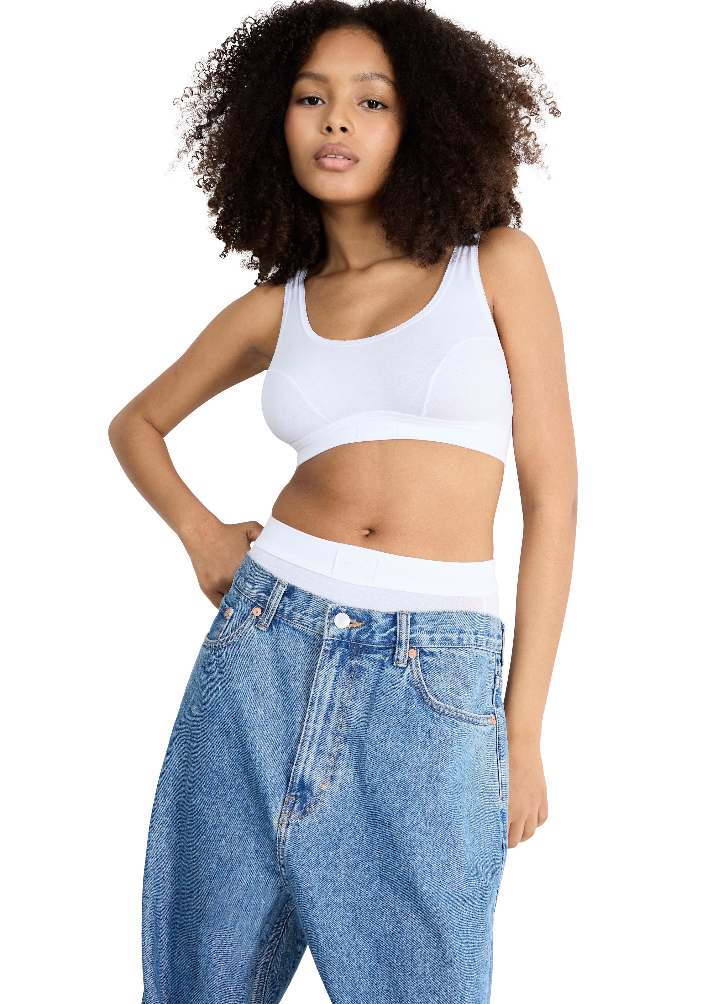 sloggi Bustier »Double Comfort« doppellagiges Unterburstband, Softbund, Baumwollmischung