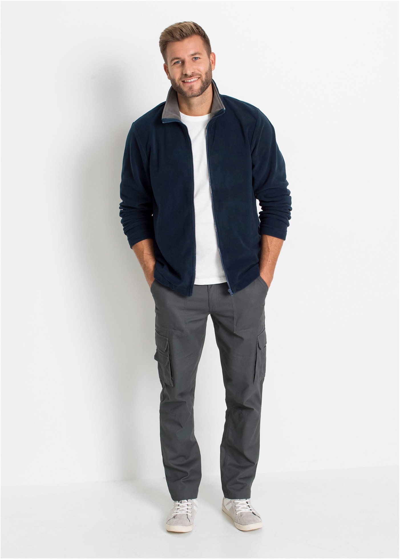 bonprix Fleecejacke »Fleecejacke« ohne Kapuze Fleecejacke