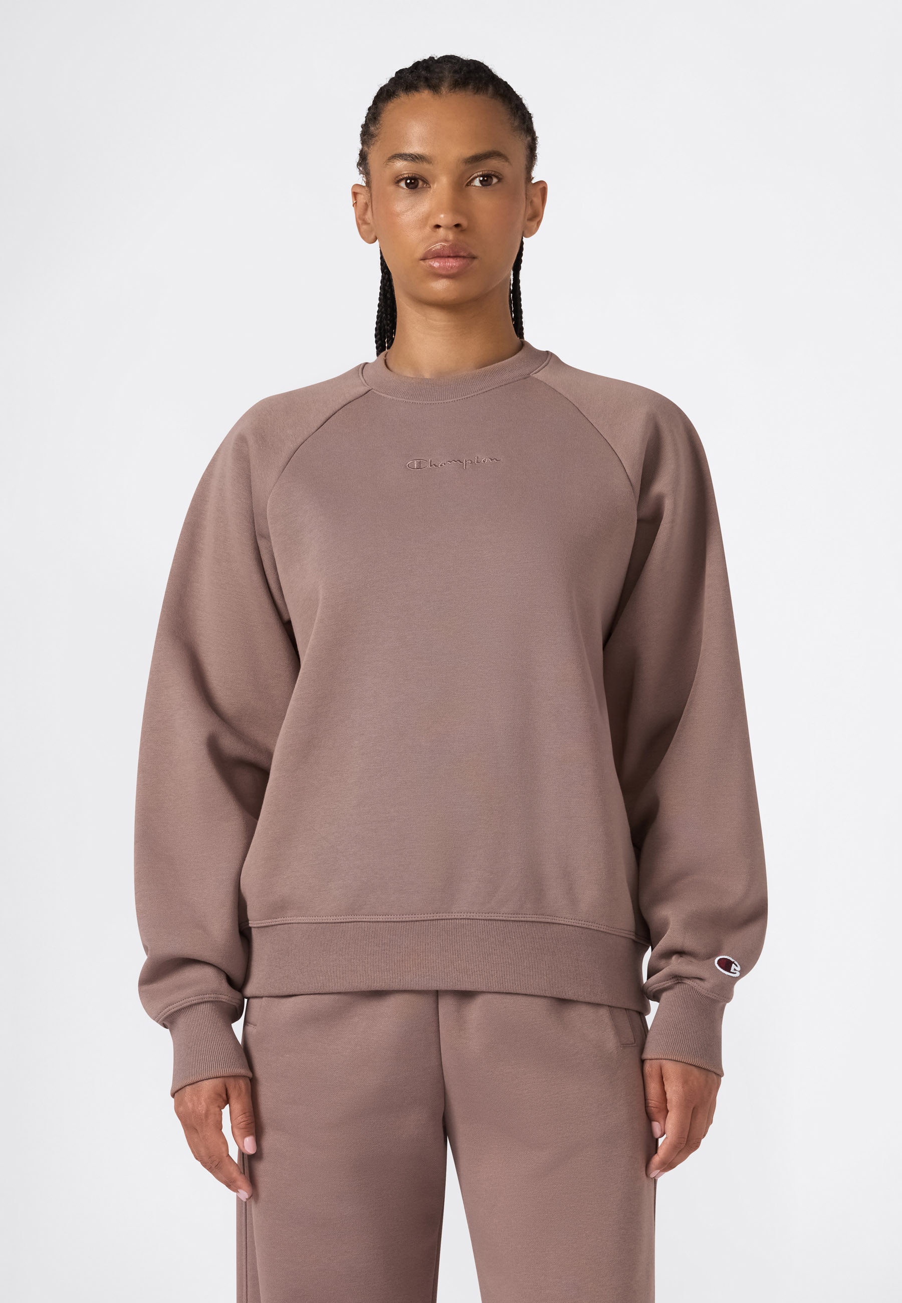 Image of Champion Sweatshirt "SPORTWEAR CREWNECK Loose Fit", Langarm-Design, Crewneck-Ausschnitt, aus Baumwolle und Polyester
