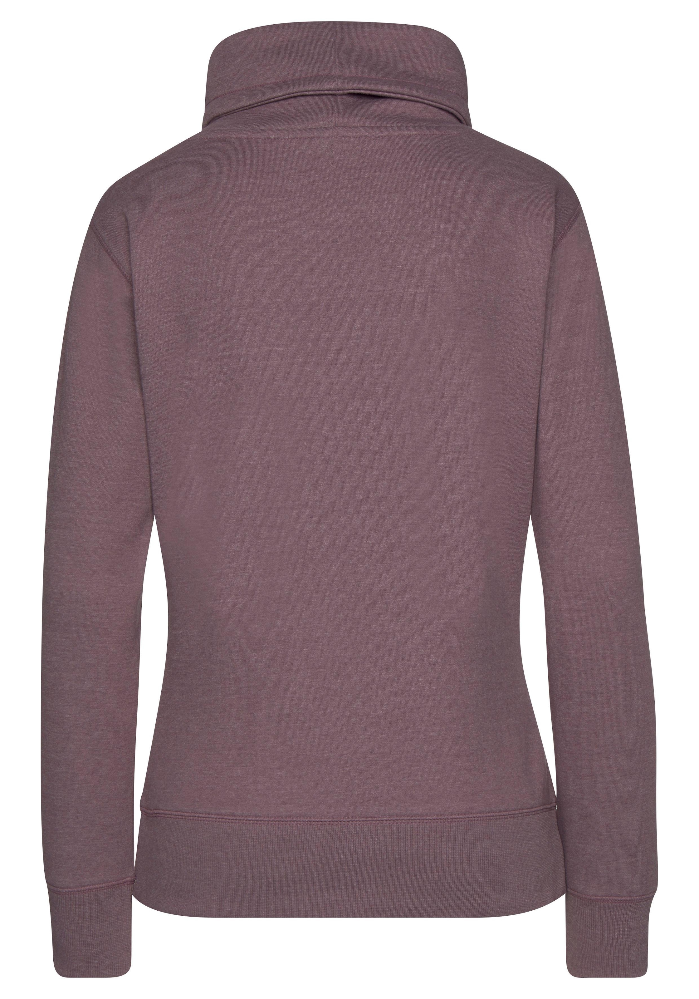 Bench. Loungewear Longsweatshirt »mit Stehkragen in Layeroptik«, und Kängurutasche, Loungewear, Loungeanzug