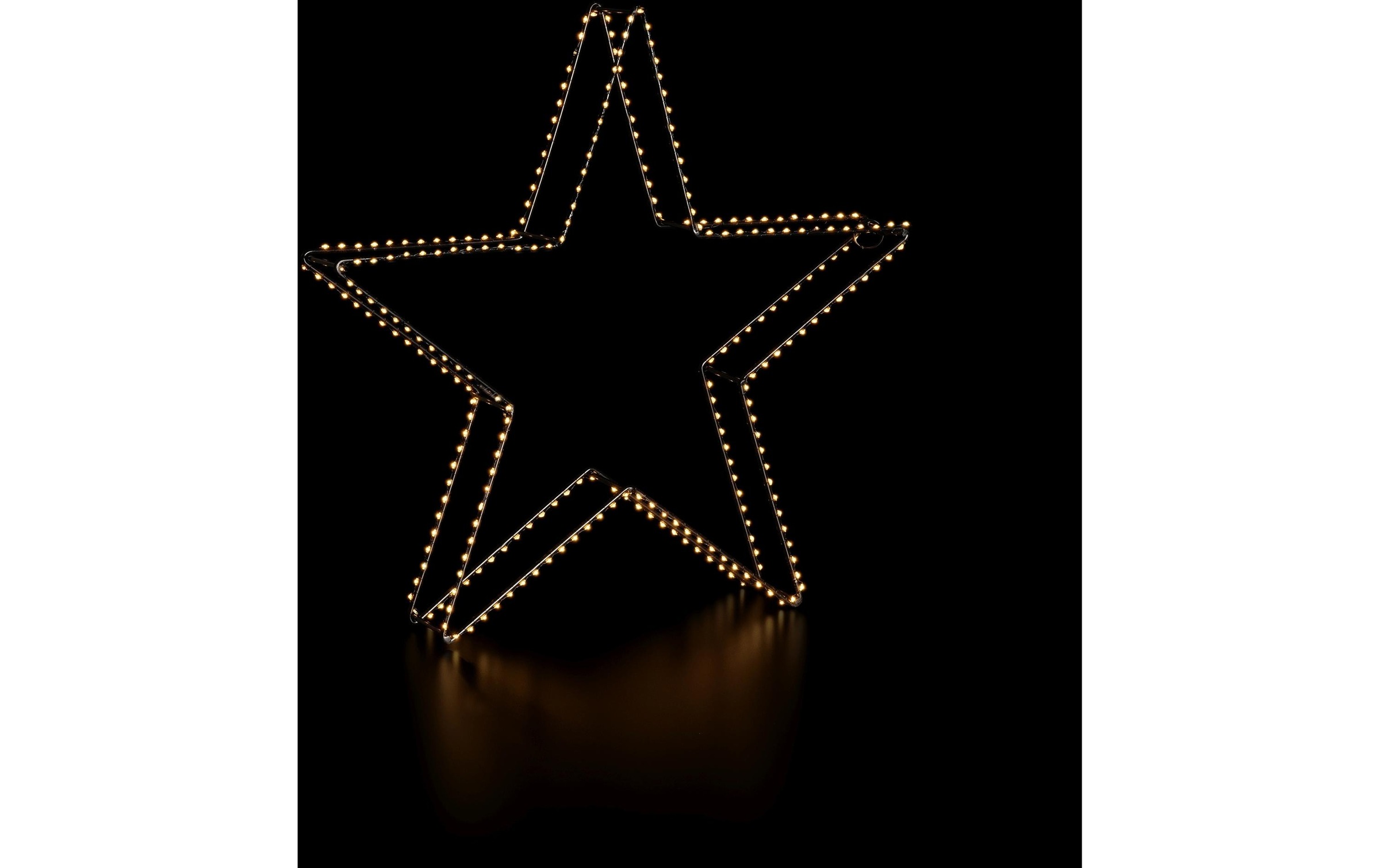 STT LED Dekofigur »Dekoration 3D Star Nero 58cm« Warmweiss