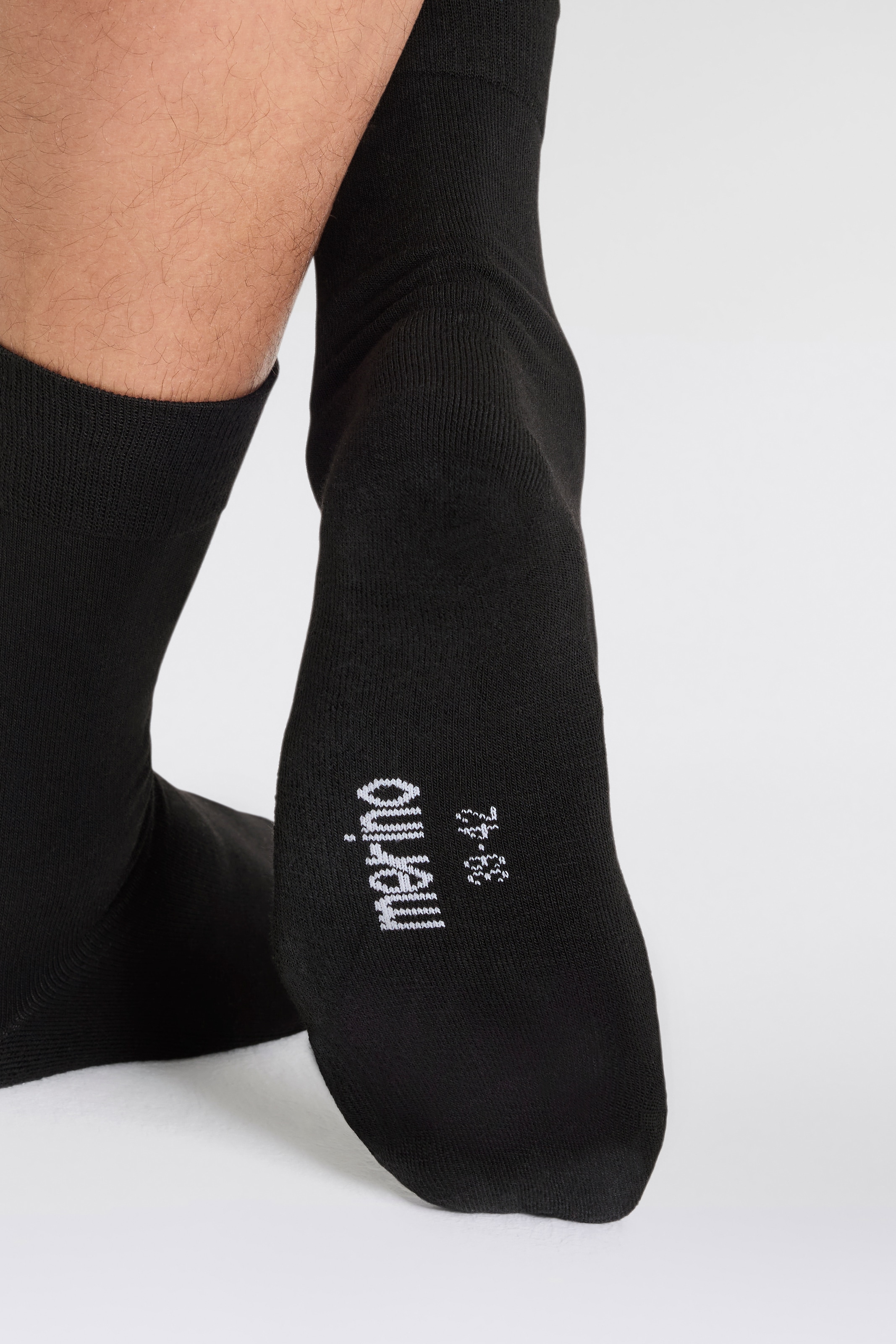 Apollo Basicsocken, (3er Pack), Unisex mit Stickerei und weichen Merinowoll-Anteil