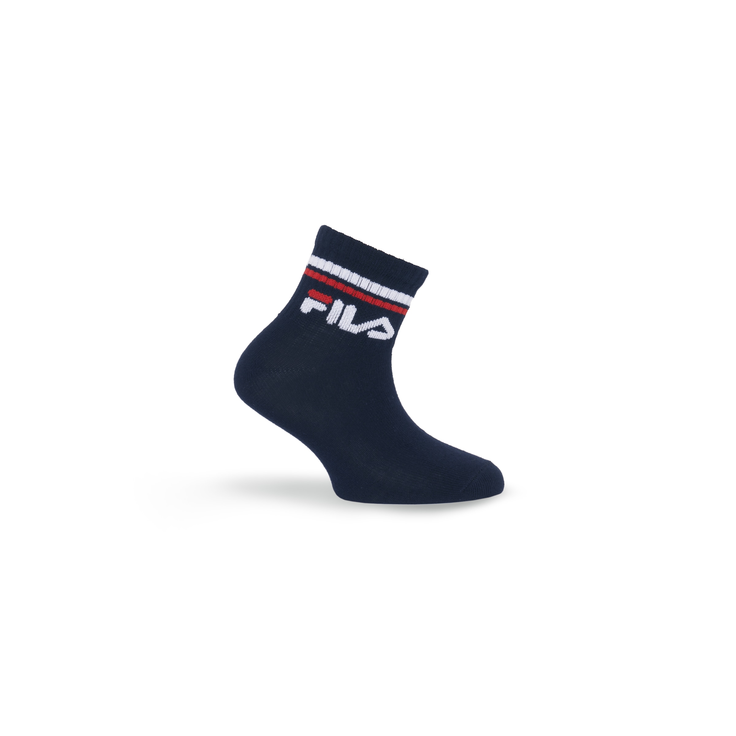 Fila Chaussettes courtes »JUNIOR UNISEX QUARTER PLAIN SOCKS« 6 cuis tlg. mit eingestricktem Logo im Bündchen, Kindersocken