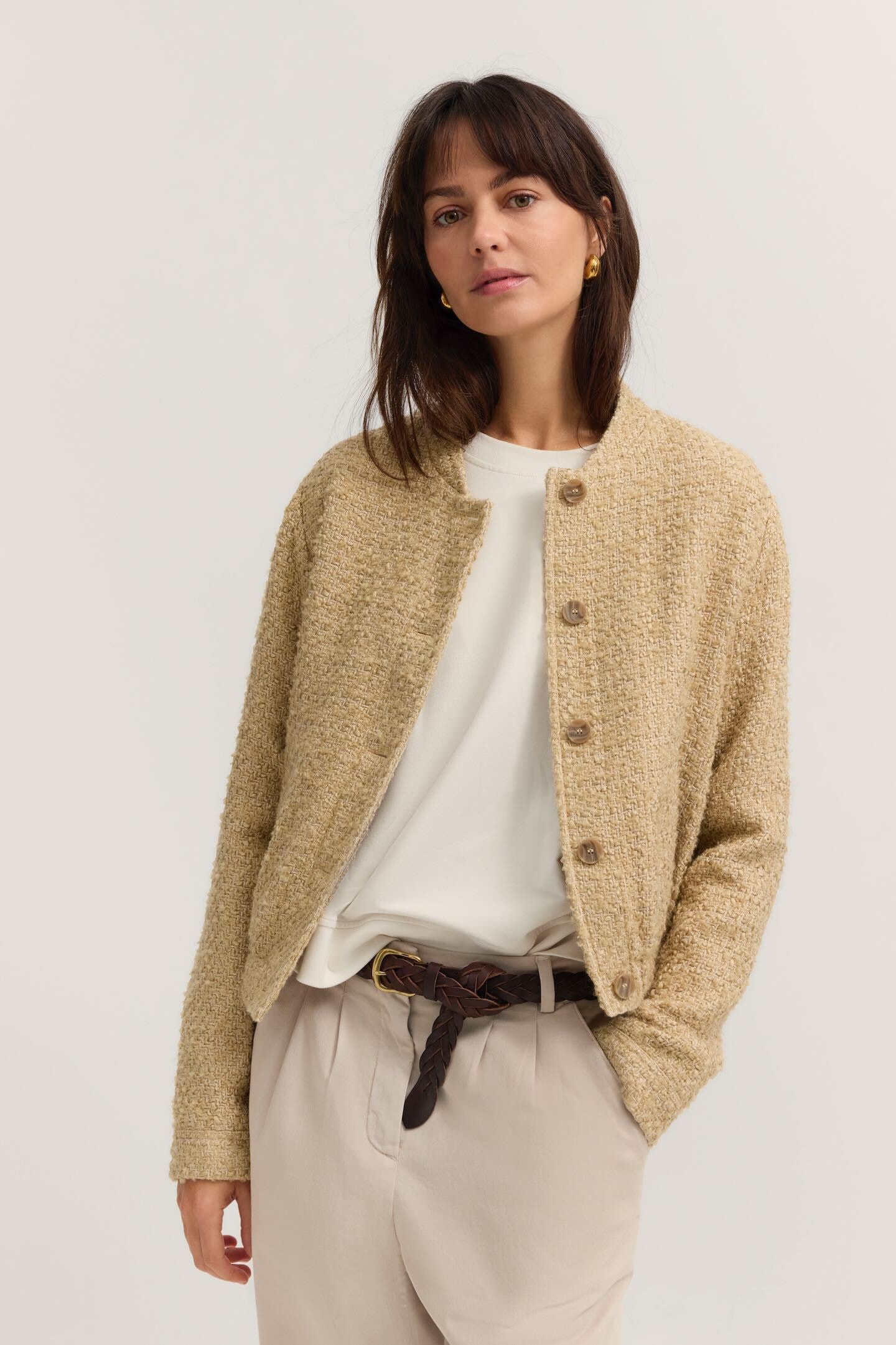 Image of bugatti Kurzjacke "Hochwertig" Boucle in Blouson-Style
