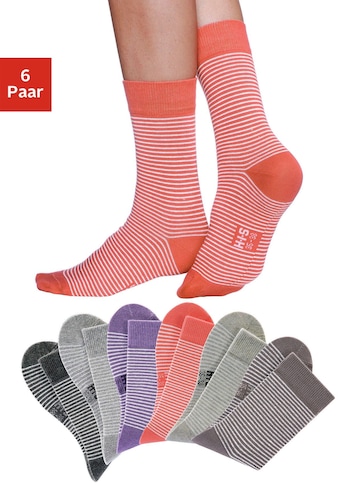 Socken, (Set, 6 Paar)
