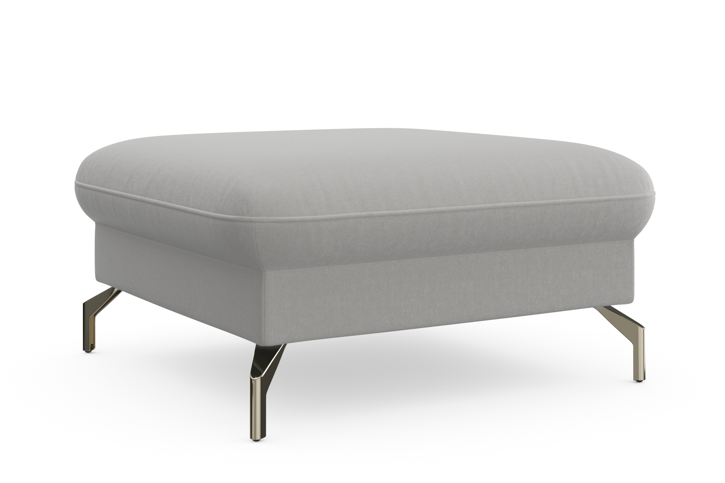 sit&more Hocker »Fashion«, inklusive Federkern, mit satinierten Nickelfüssen