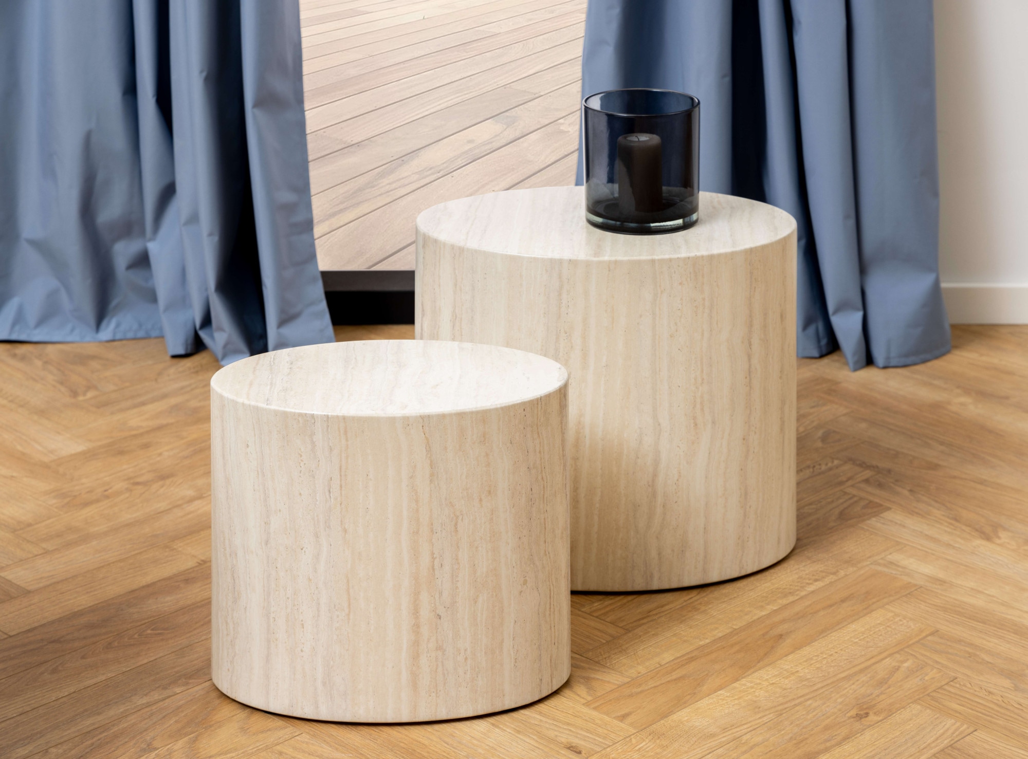 ACTONA GROUP Couchtisch »Mice 2er Set - oval, skandinavisch & modern, pflegeleicht, Komplettset« Couchtisch, Beistelltisch,  moderne ovale Form (Set, 2 st). in verschiedenen Farben, pflegeleicht
