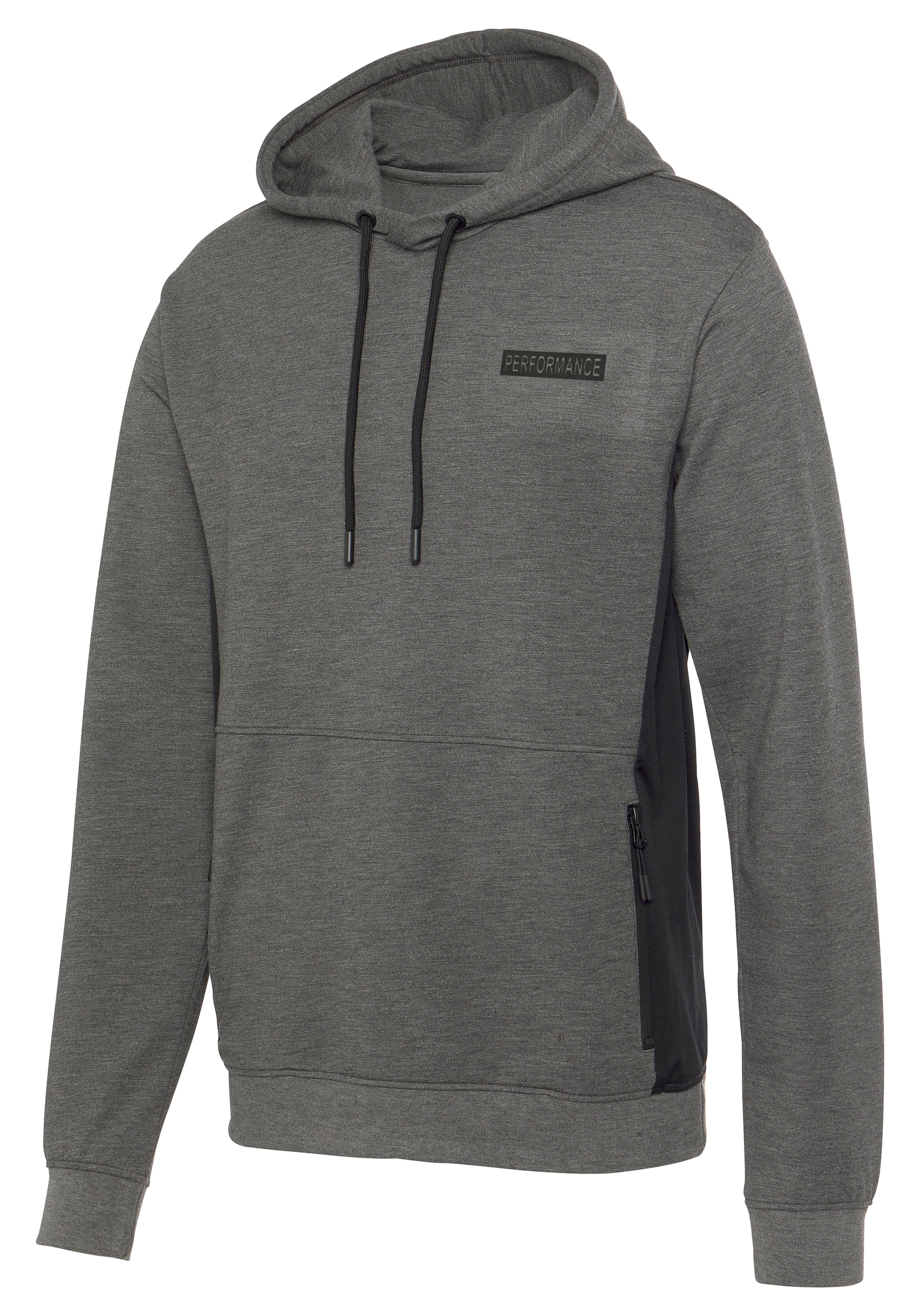 AUTHENTIC LE JOGGER Kapuzenpullover »- Sport-Hoodie«, melierte Optik, mit Reissverschlusstasche