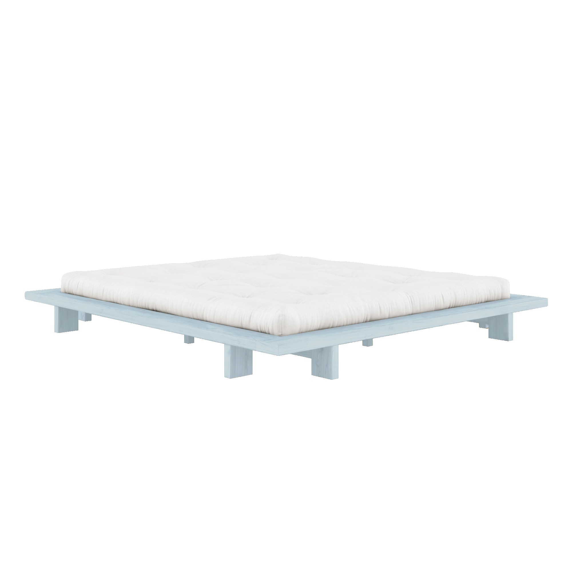 Karup Design Bettgestell »JAPAN BED Bodenbett, Holzrahmen, Futonbett, Jugendbett, Holzbett«, Massivholzbett mit Lattenrost, Kiefer massiv, Doppelbett ohne Kopfteil