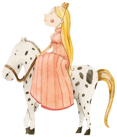 Wandtattoo »Pferd und Prinzessin unterwegs«, (1 St.), selbstklebend, entfernbar