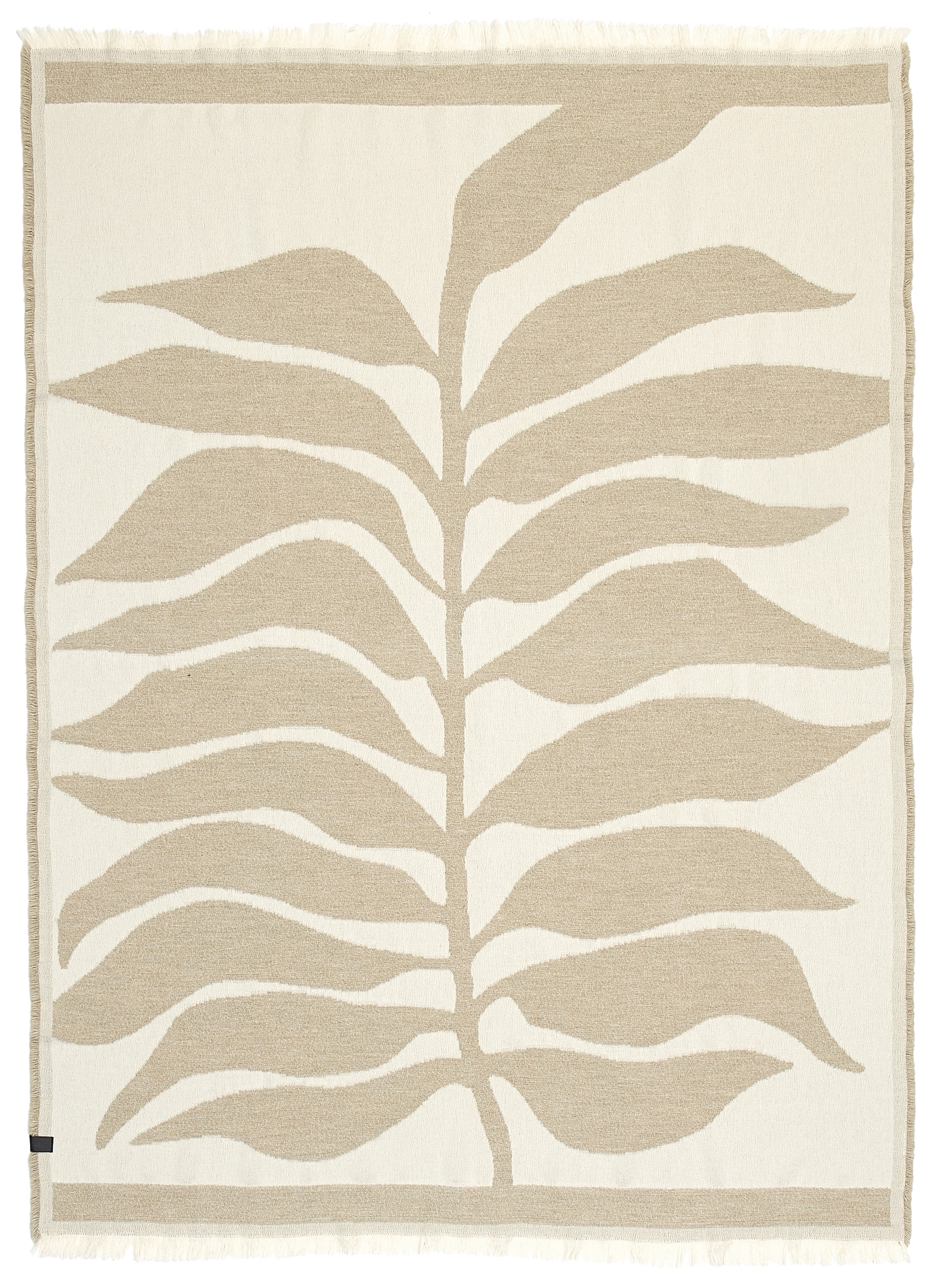 Image of SCHÖNER WOHNEN-Kollektion Wohndecke "View" mit zweifarbigem Blättermotiv