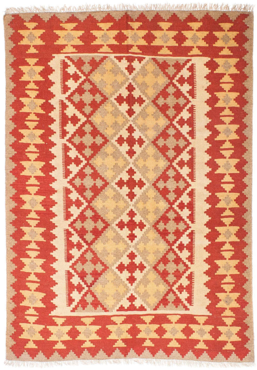 Image of morgenland Wollteppich »Kelim Fars Nomadisch Arancione 190 x 148 cm«, rechteckig, 0,4 mm Höhe, OrientOptik bei Ackermann Versand Schweiz