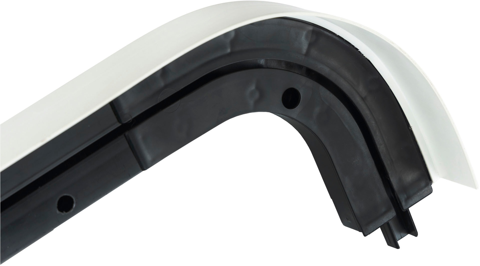 SN DECO GROUP Vorhangschiene »SH1« 1 läufig-läufig Fixmass Set 1-läufig, inkl. Rundbögen, Blende 7,5 cm, vorgebohrt, Innenlauf