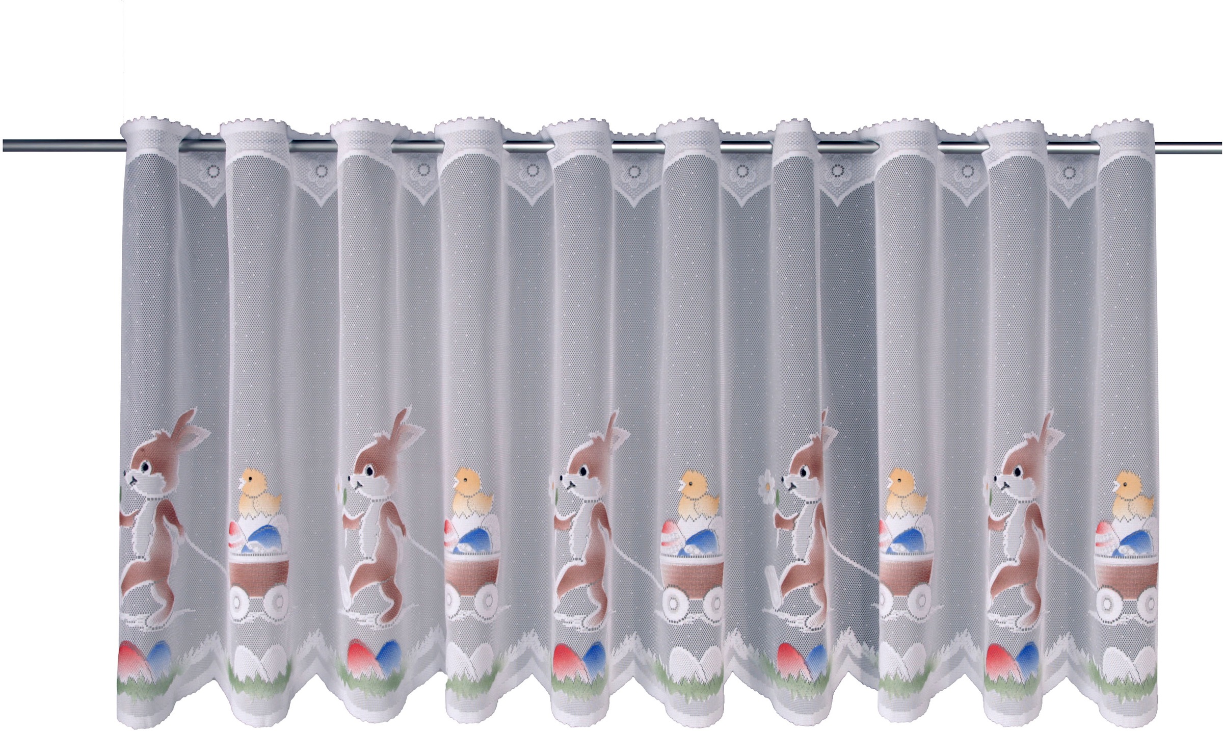 Image of WILLKOMMEN ZUHAUSE by ALBANI GROUP Panneaux »Osterhase mit Wagen«, (1 St.), Jacquard-Panneaux, handcoloriert bei Ackermann Versand Schweiz